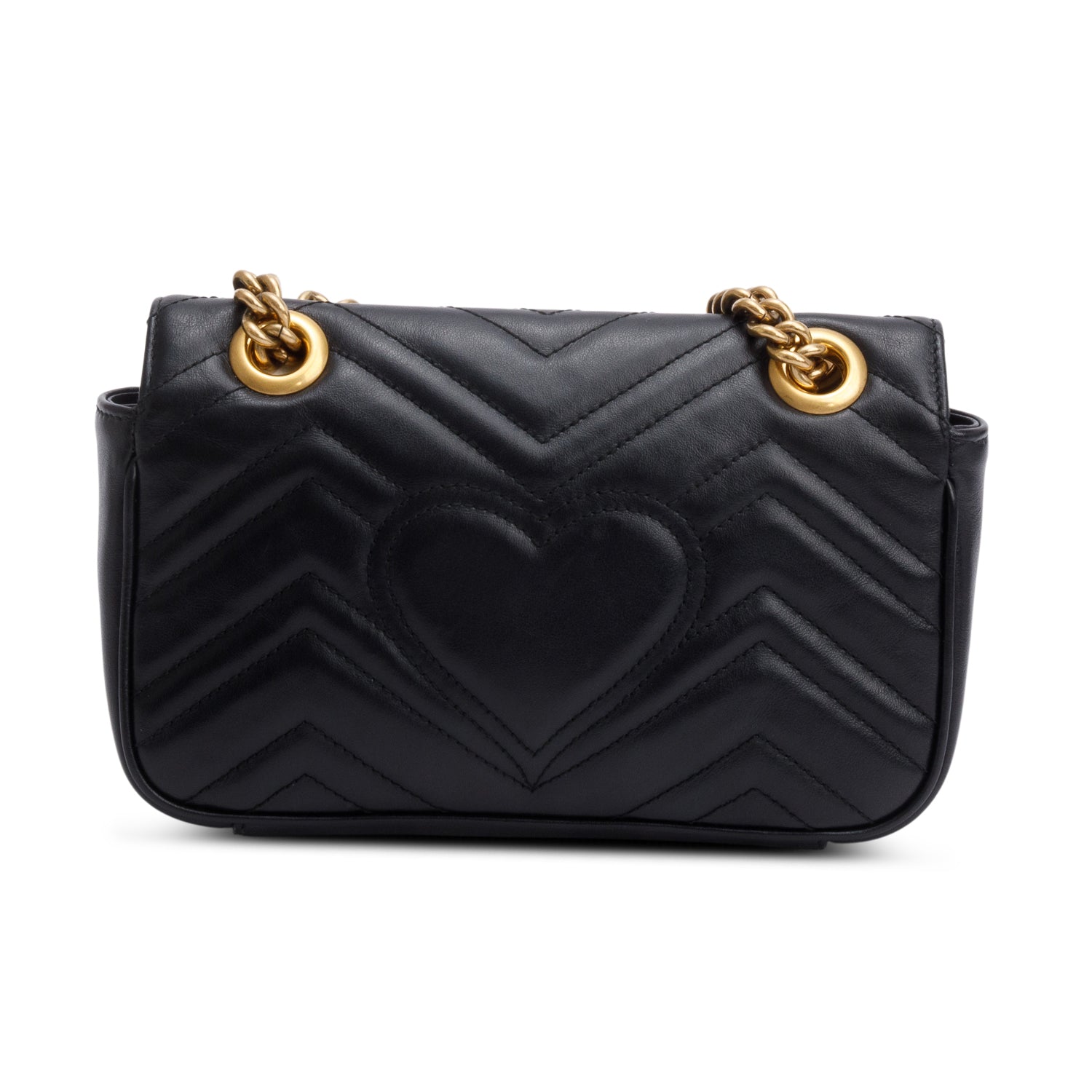 Gucci Black GG Marmont Matelasse Small Shoulder Bag