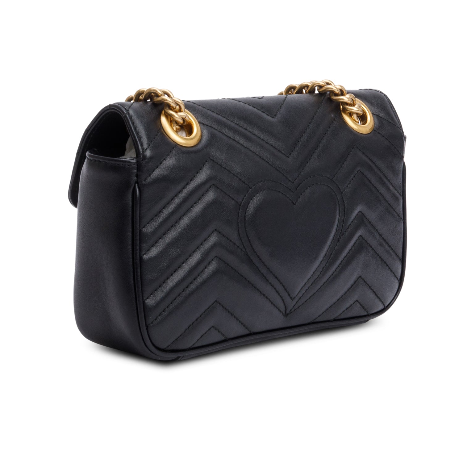Gucci Black GG Marmont Matelasse Small Shoulder Bag