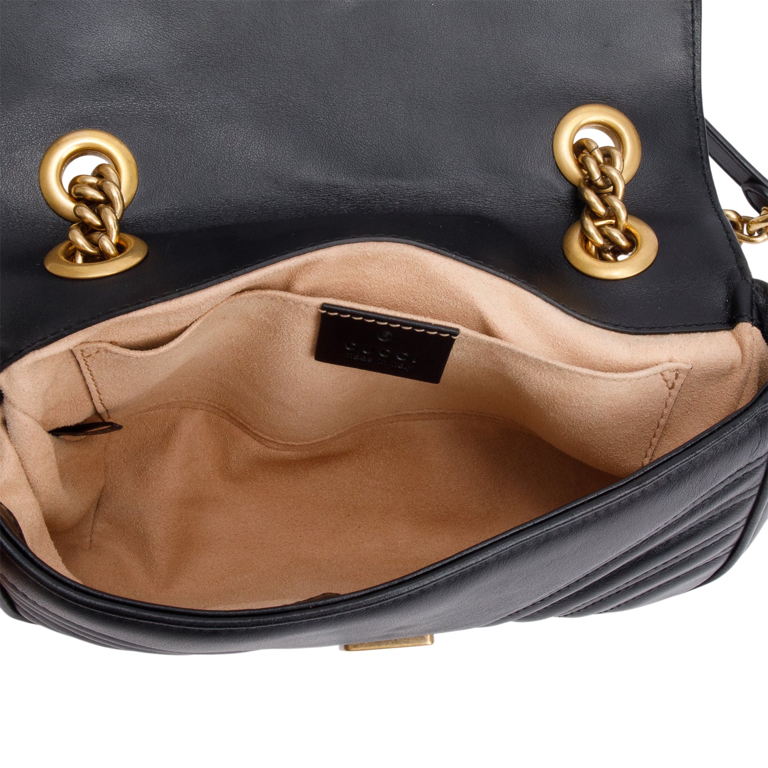 Gucci Black GG Marmont Matelasse Small Shoulder Bag