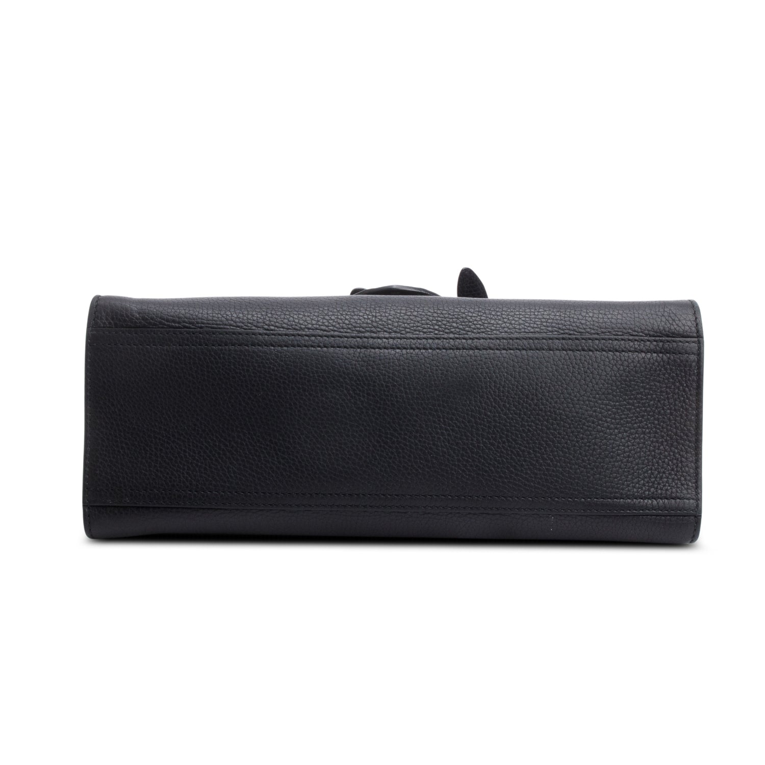 Gucci Black Pebbled Leather GG Marmont Small Top Handle Bag