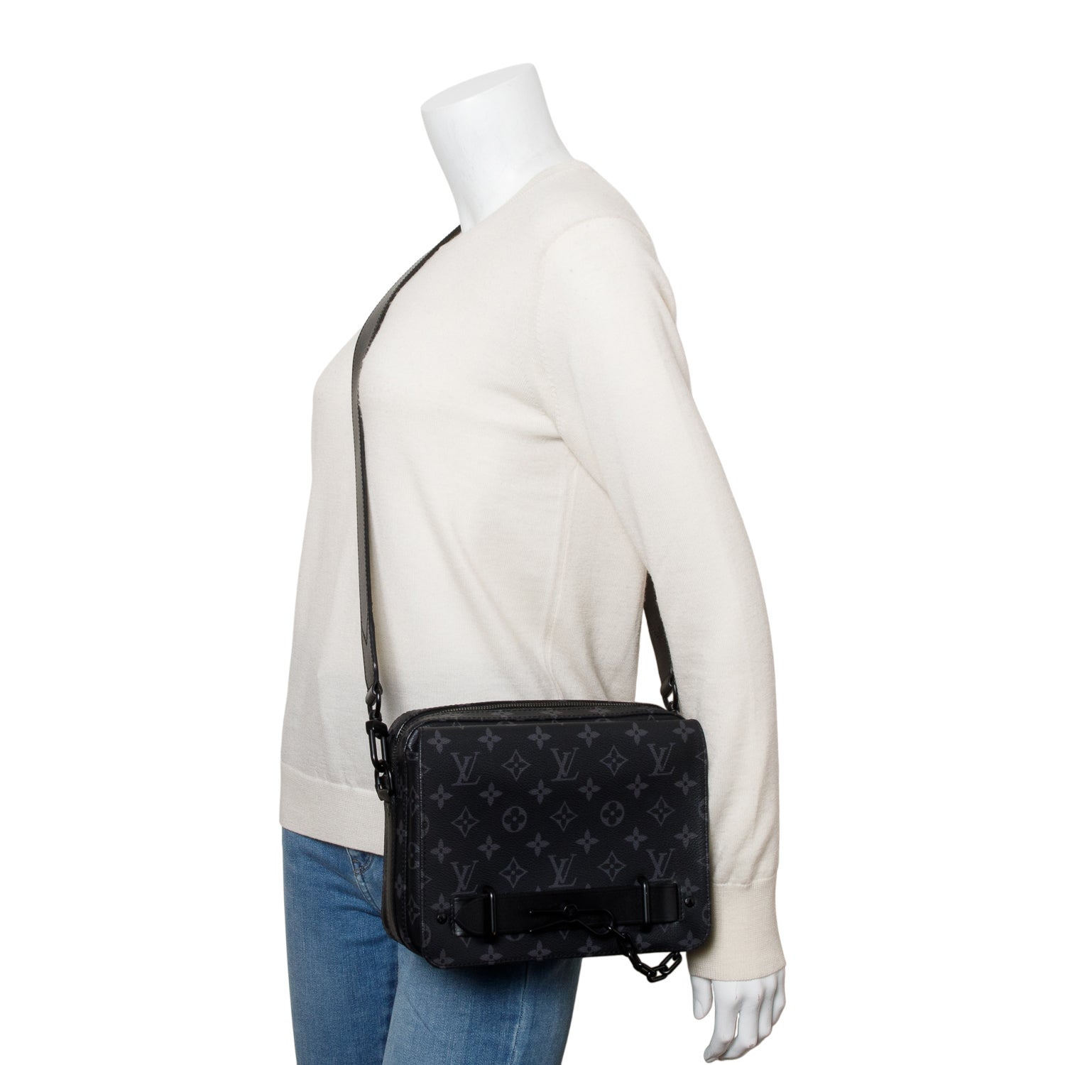 Louis Vuitton Monogram Eclipse Steamer Messenger Bag w/ Box