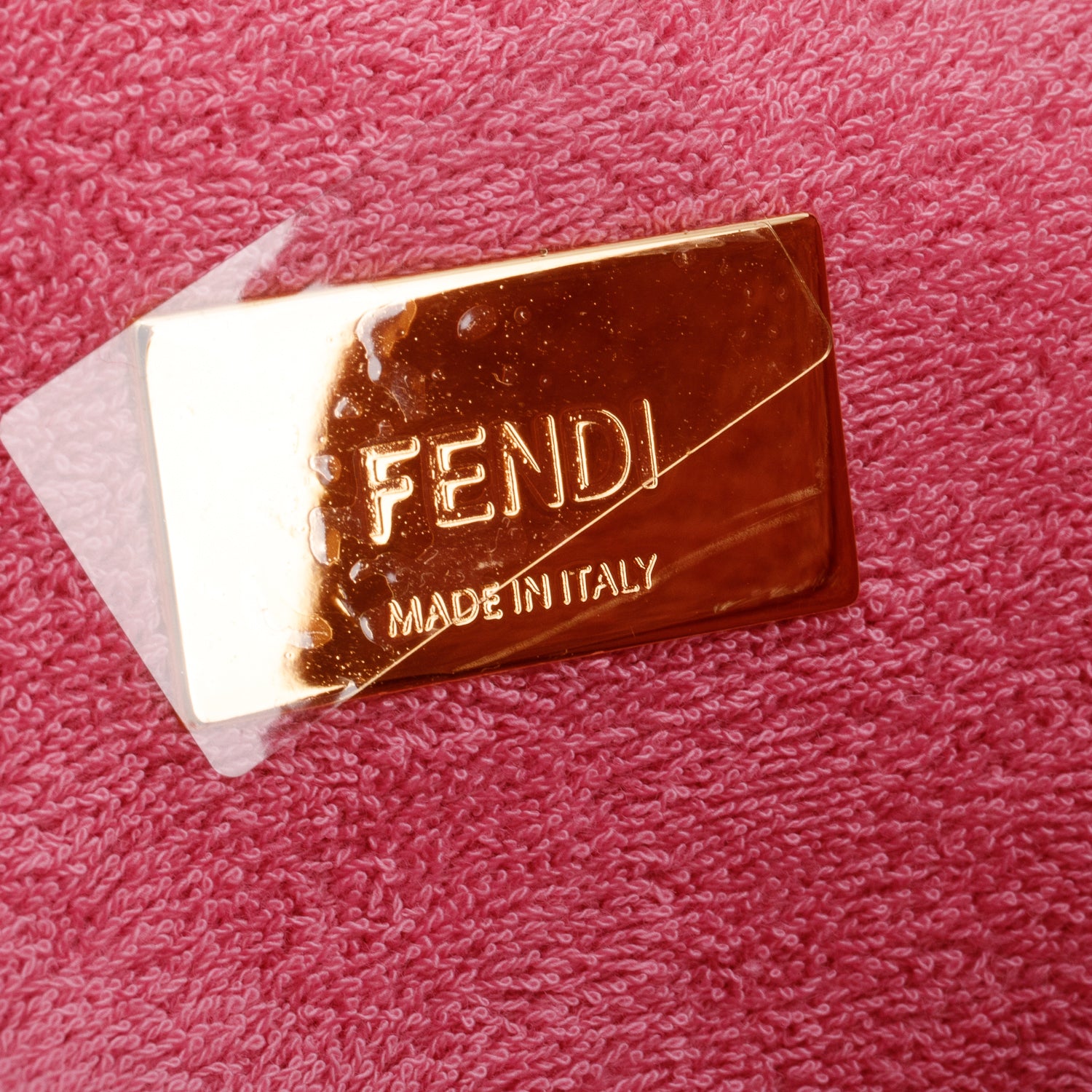 Fendi Pink XL FF Zucca Terry Cloth Sunshine Shopper Tote