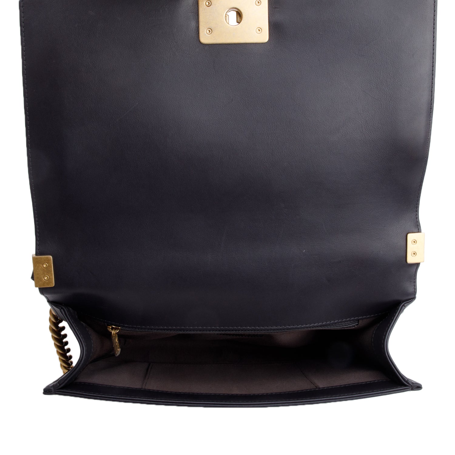 Chanel Black Quilted Lambskin Leather Large Boy Bag w/ Box, Receipt & Authenticity Card