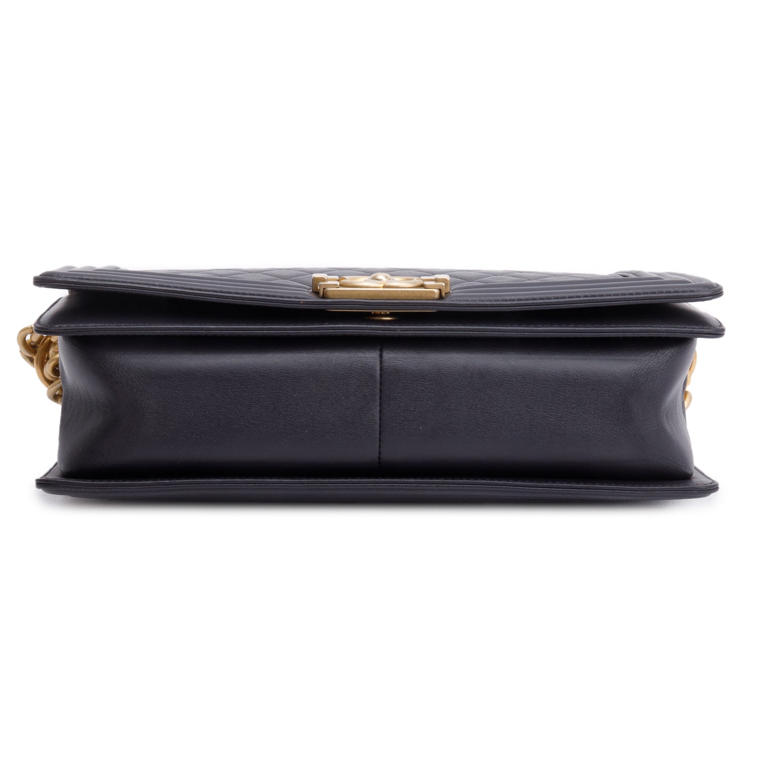 Chanel Black Quilted Lambskin Leather Large Boy Bag w/ Box, Receipt & Authenticity Card