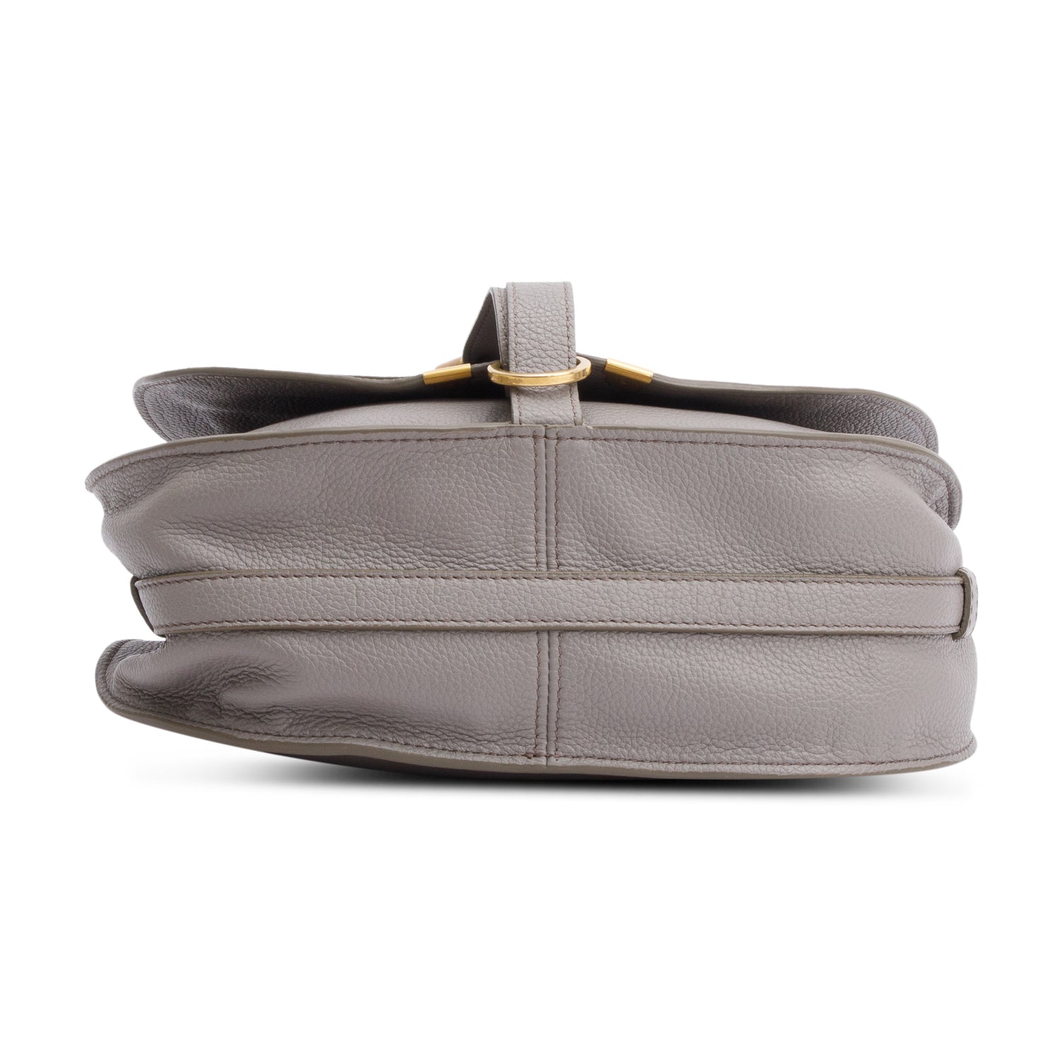 Chloe Grey Calfskin Leather Medium Marcie Crossbody Bag