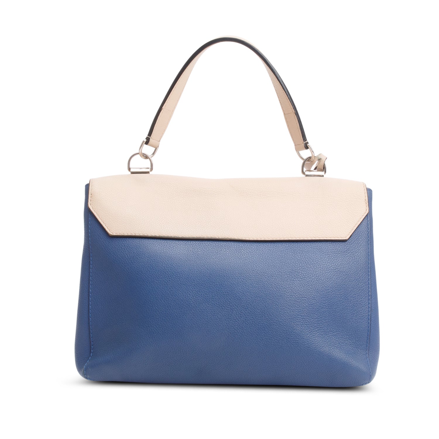 Louis Vuitton Beige/Blue Taurillon Leather LockMe II Top Handle Bag w/ Strap