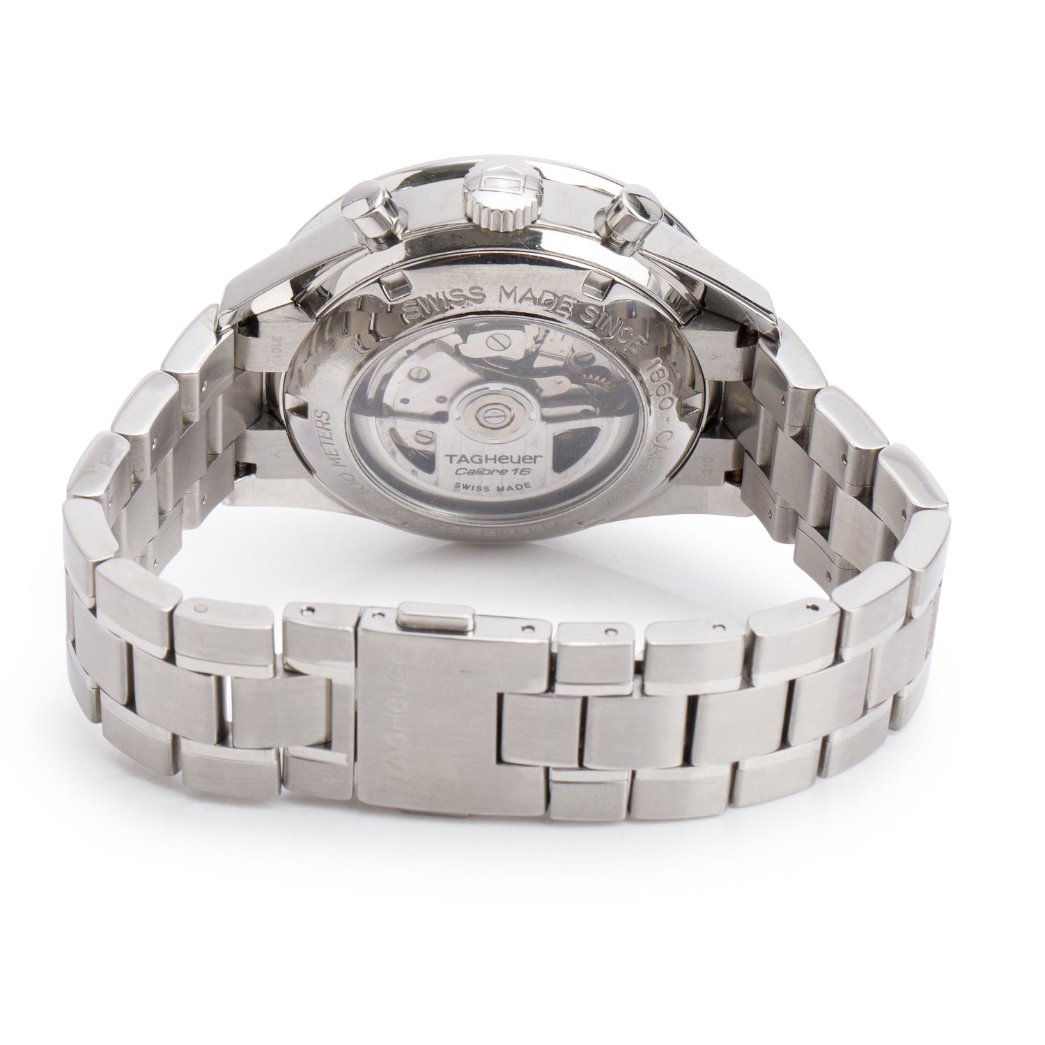 Tag Heuer Stainless Steel Carrera Calibre 16 41 MM Automatic Chronograph Watch CV2014-2