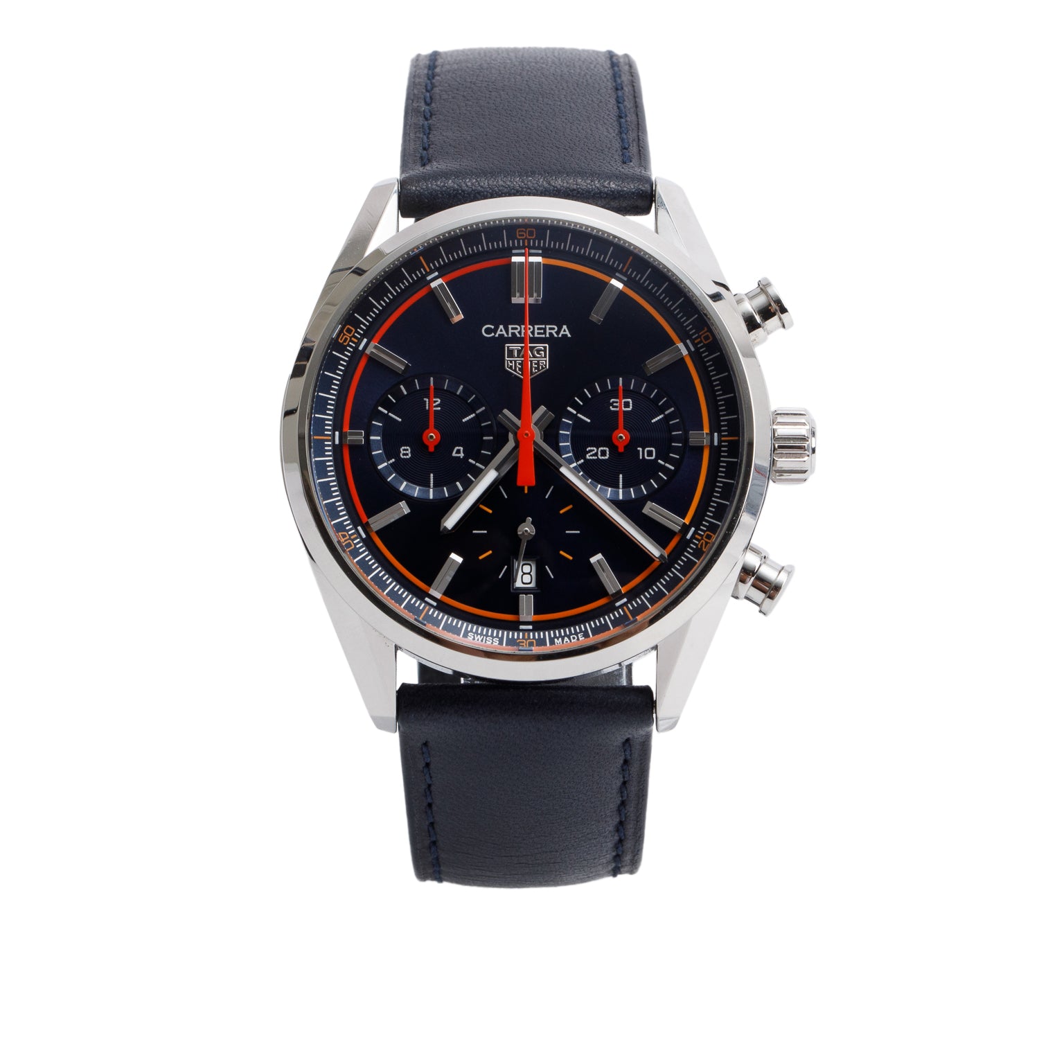 Tag Heuer 2024 Stainless Steel Carrera 42 MM Automatic Chronograph Watch CBN201D w/ Box, Receipt & Papers