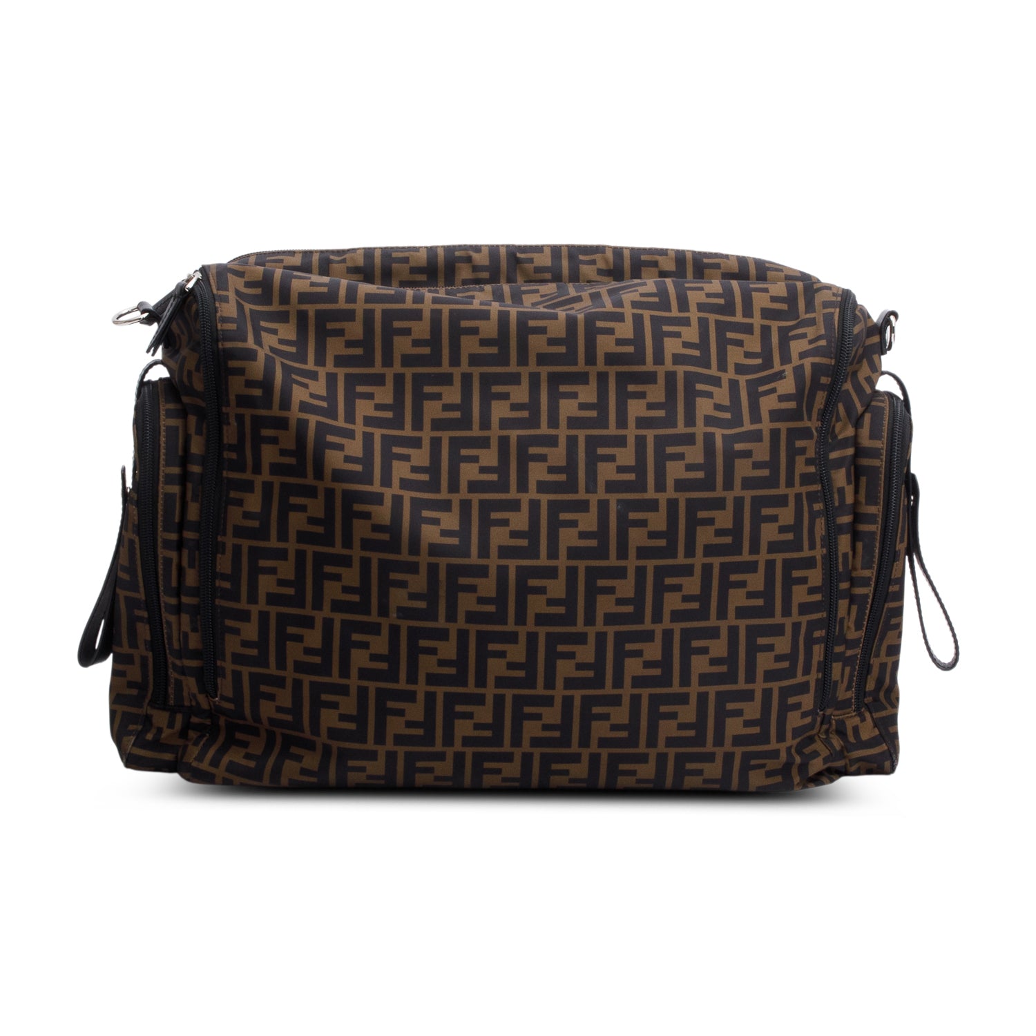 Fendi Brown FF Zucca Logo Nylon Changing Diaper Bag