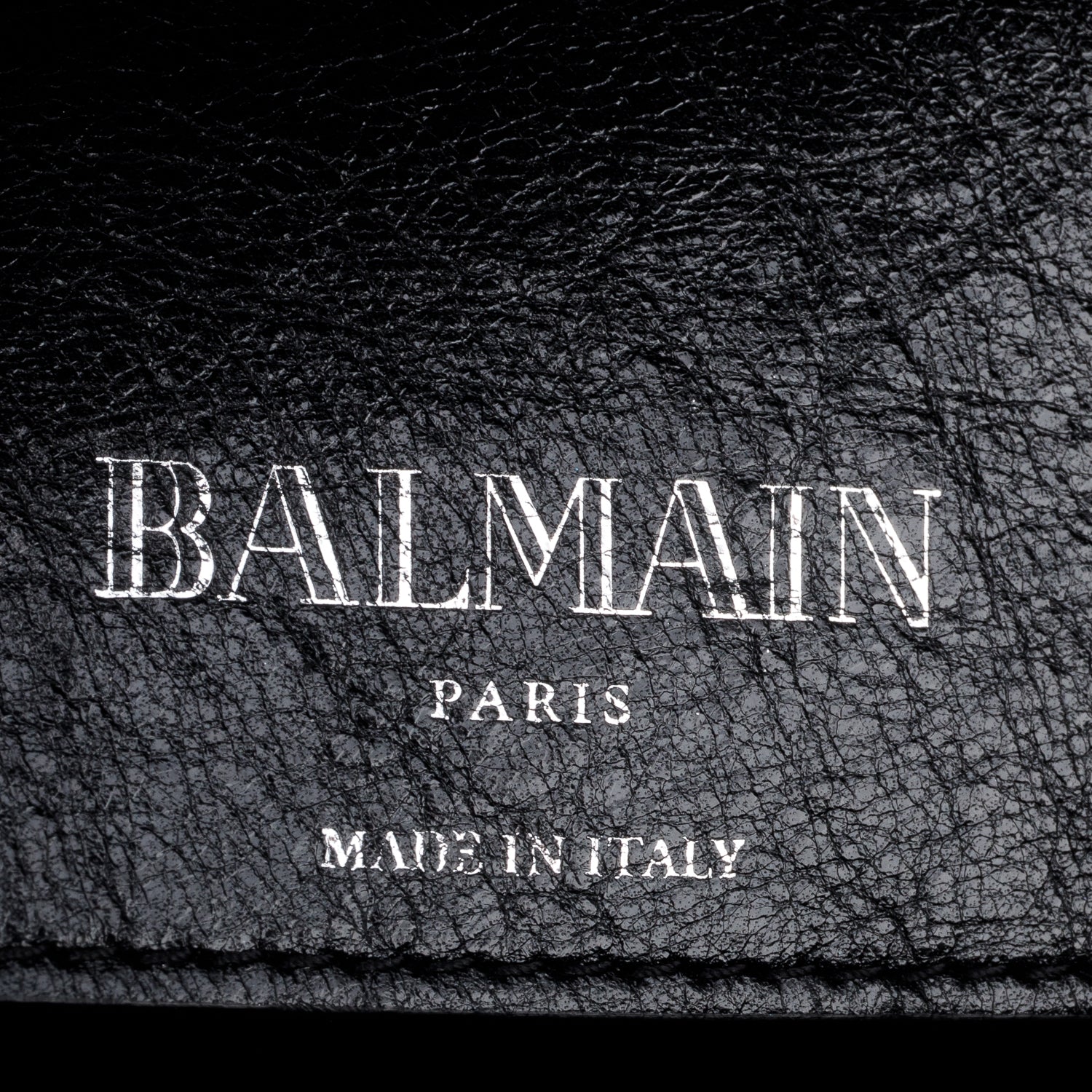 Balmain Black Leather Studded Logo Drum Bag w/ Receipt