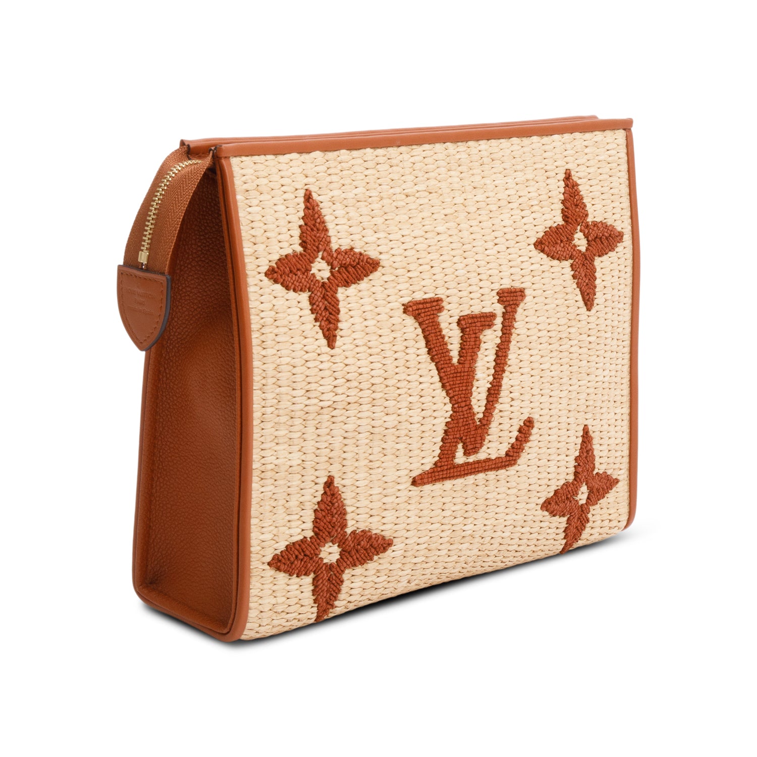 Louis Vuitton Brown/Beige Monogram Giant Raffia Toiletry Pouch 26