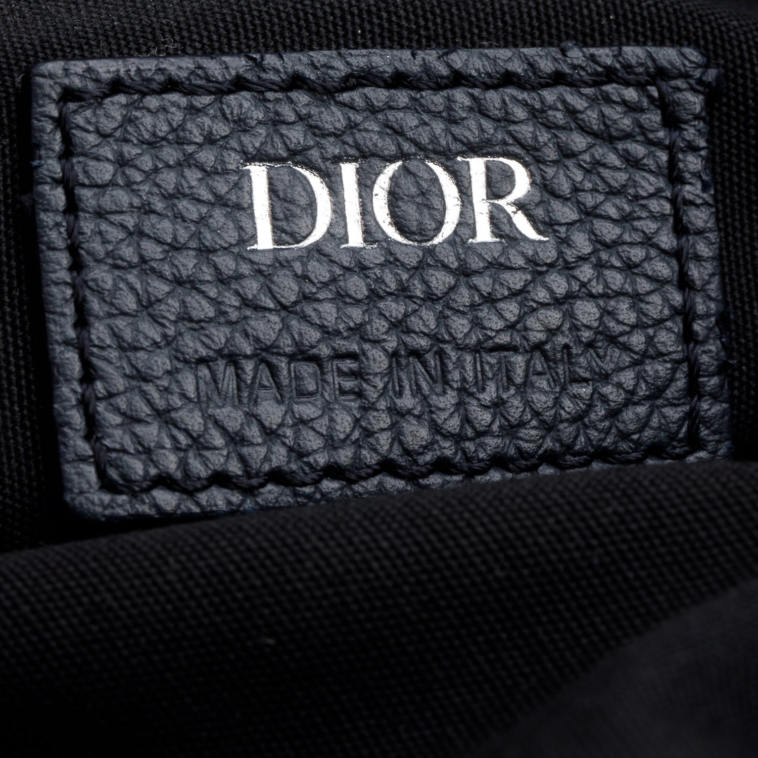 Christian Dior Black Oblique Jacquard Saddle Bag
