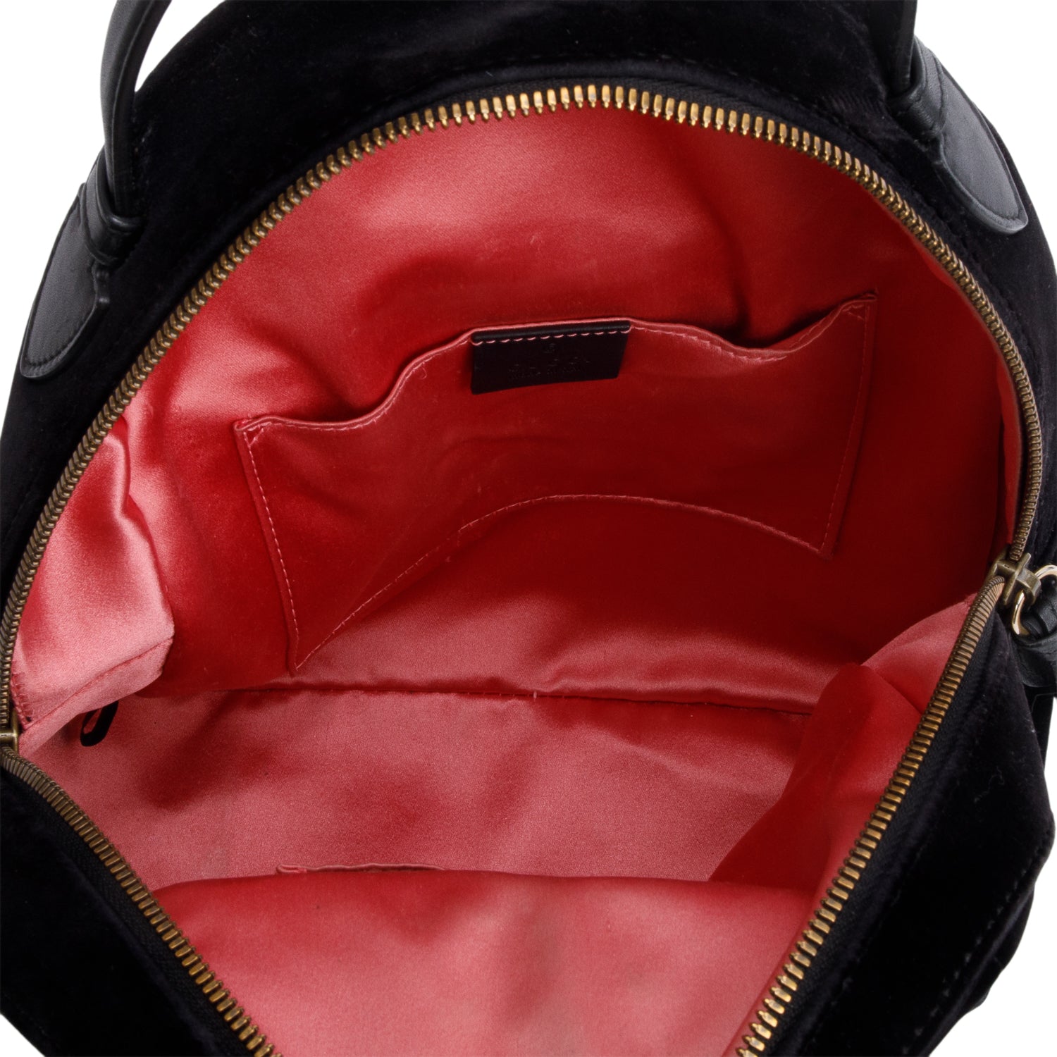 Gucci Black GG Marmont Matelasse Velvet Dome Backpack