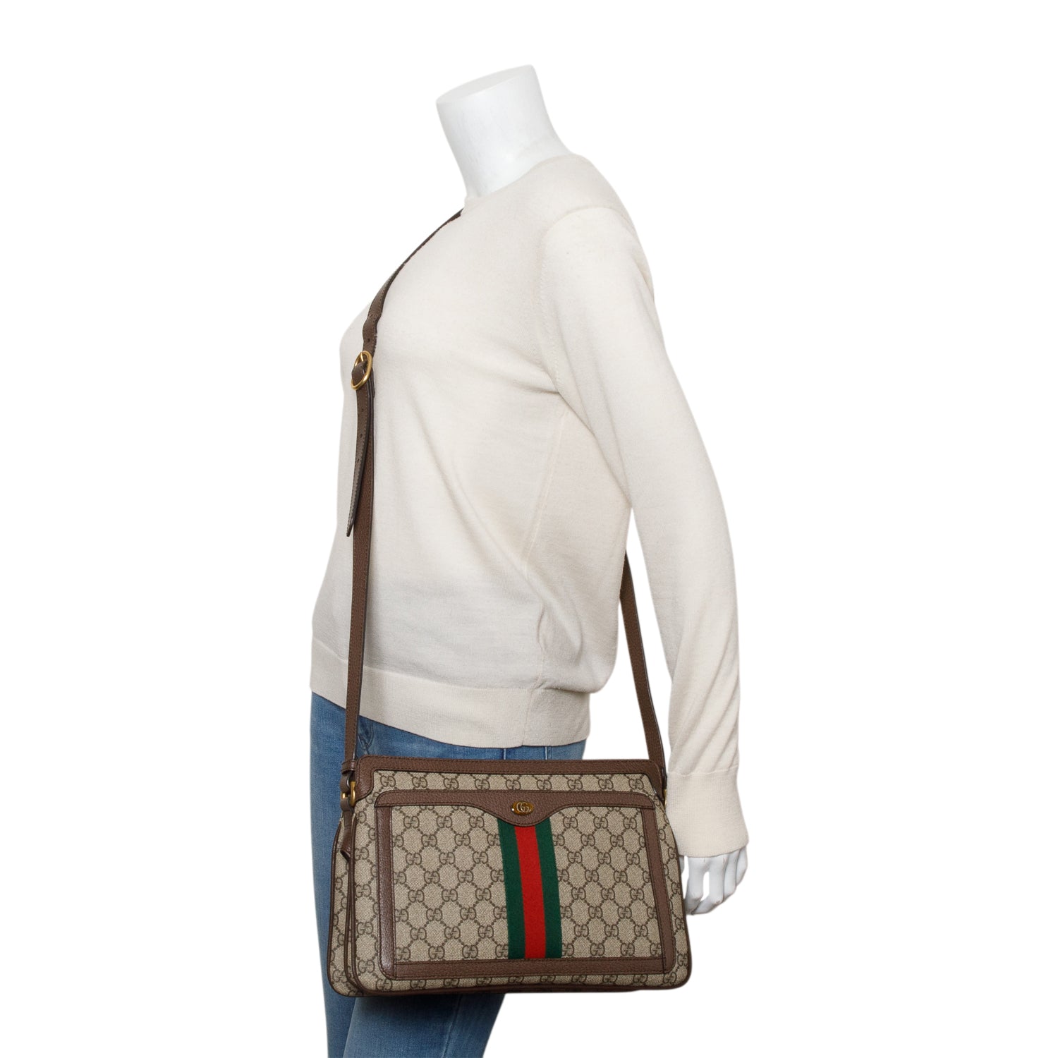 Gucci GG Supreme Medium Ophidia Crossbody Bag w/ Box