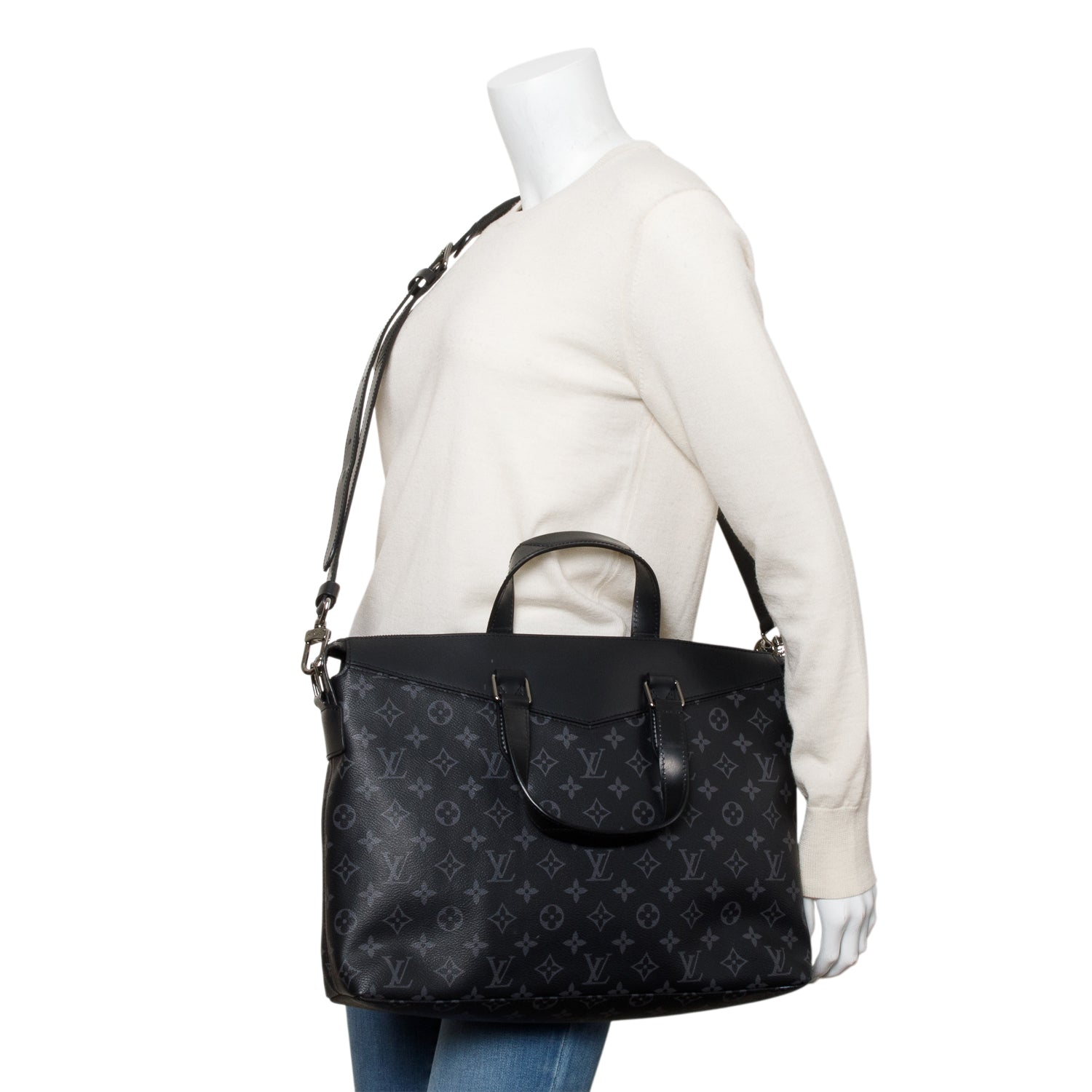 Louis Vuitton Monogram Eclipse Briefcase Explorer w/ Strap