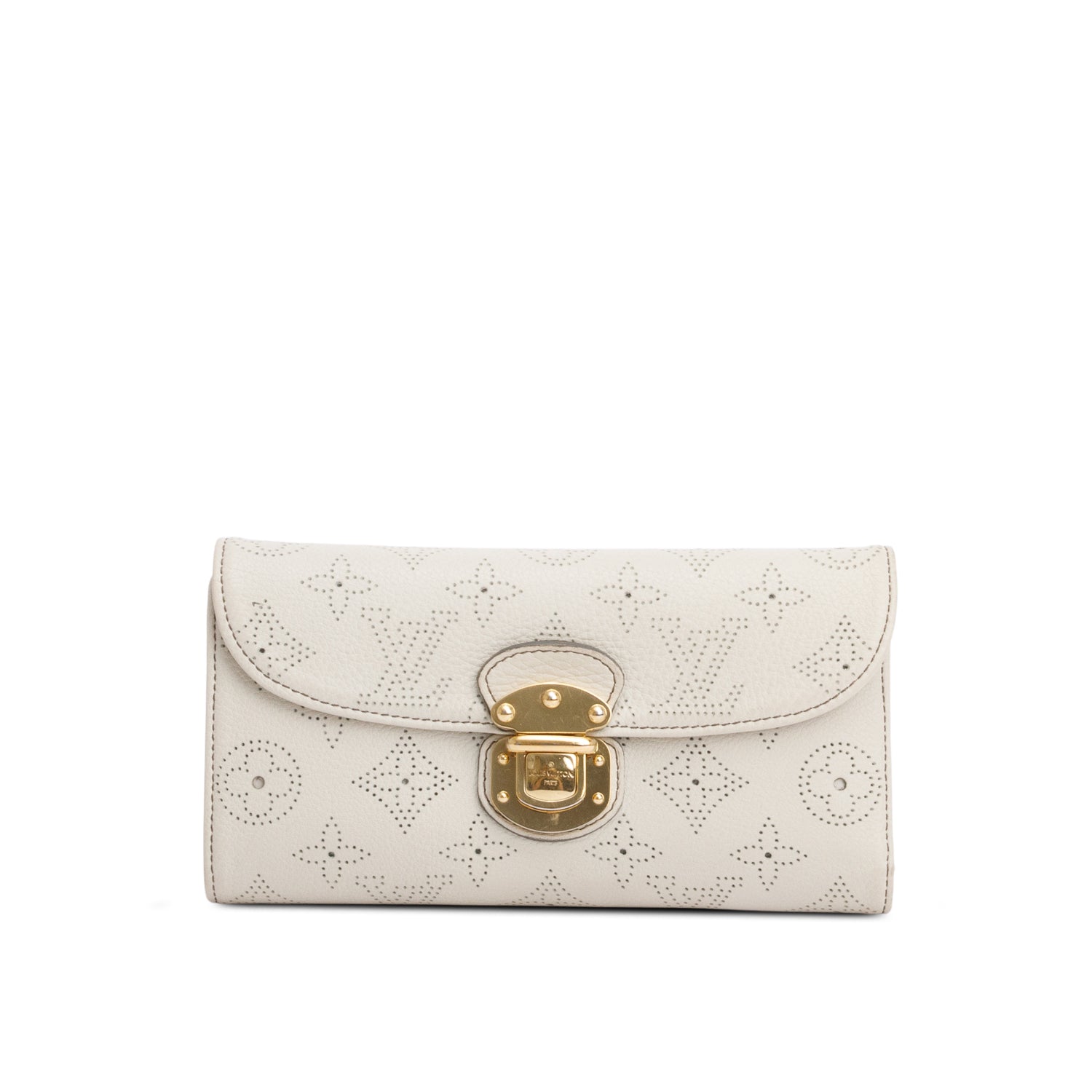 Louis Vuitton Ivory Monogram Mahina Leather Amelia Wallet