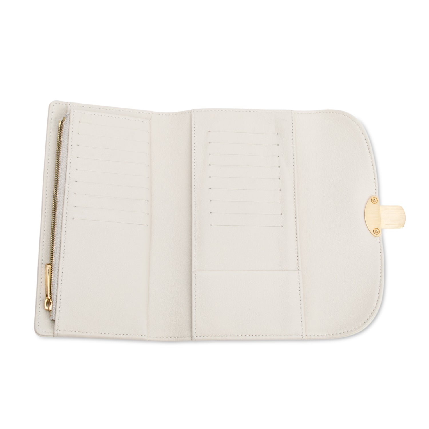 Louis Vuitton Ivory Monogram Mahina Leather Amelia Wallet