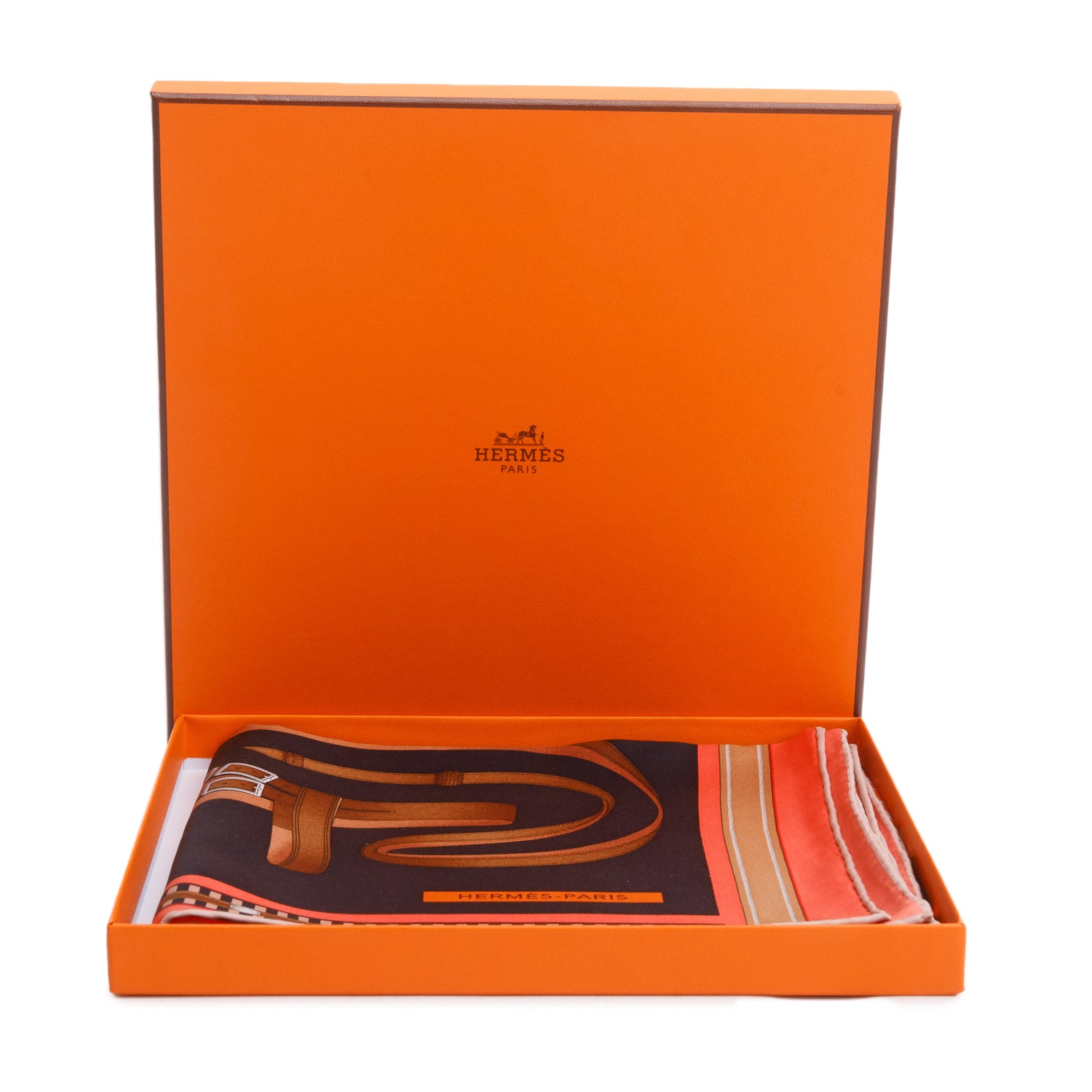 Hermes 'Lettres Equestres' Silk Scarf 90 w/ Box