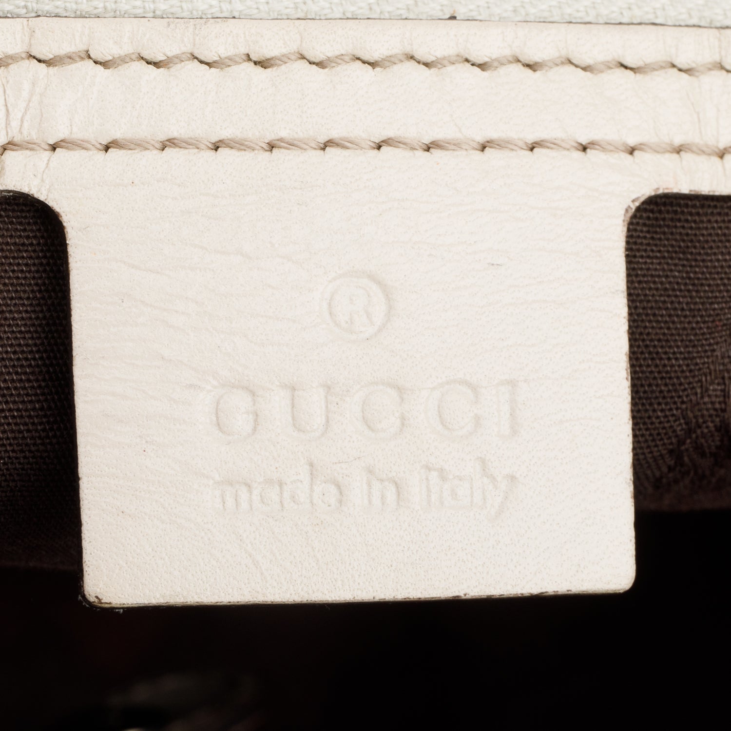 Gucci White Leather Trim GG Canvas Large Twin Tote