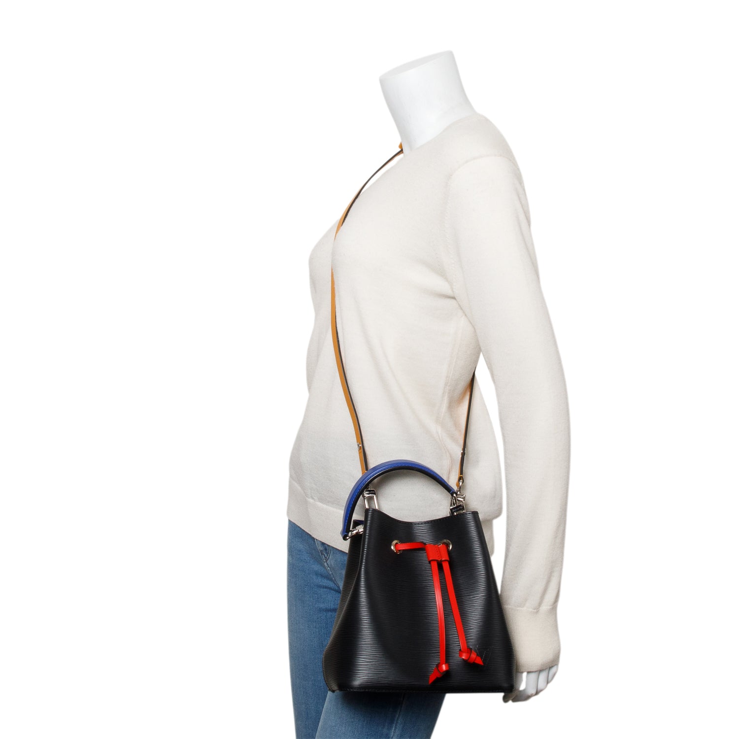 Louis Vuitton Black Epi Leather Neonoe BB Bag w/ Strap