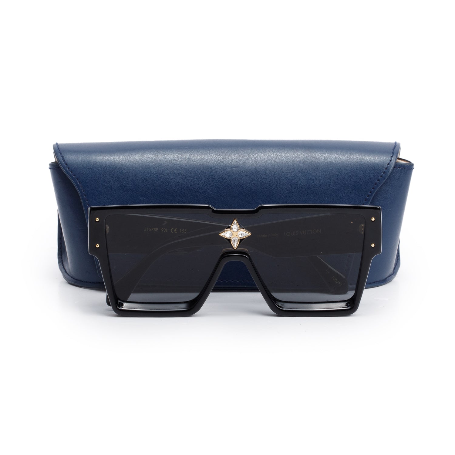 Louis Vuitton Z1578E Black Acetate Cyclone Sunglasses w/ Case