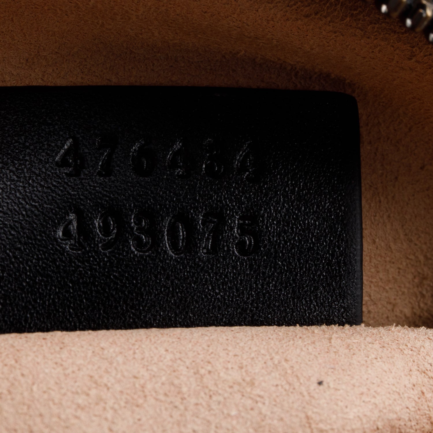 Gucci Black GG Marmont Matelasse Leather Belt Bag, Size 95