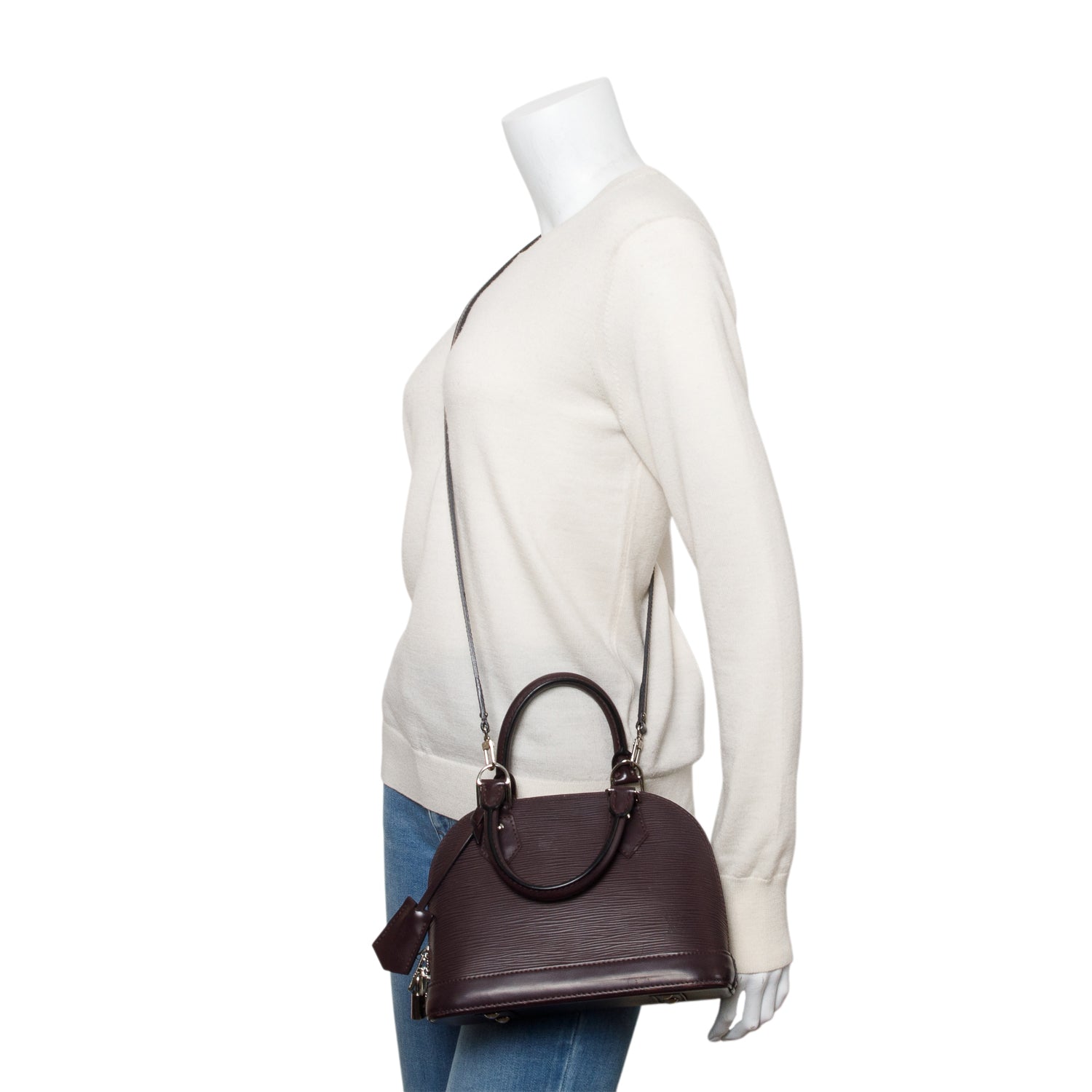 Louis Vuitton Brown Epi Leather Alma BB w/ Strap