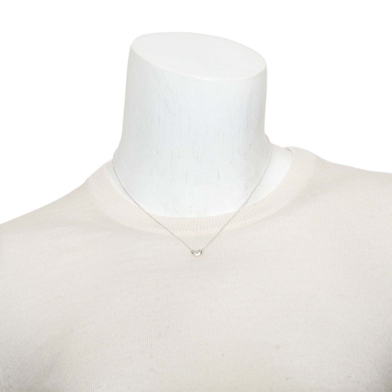 Tiffany & Co. Elsa Peretti Sterling Silver 9 MM Mini Bean Pendant Necklace