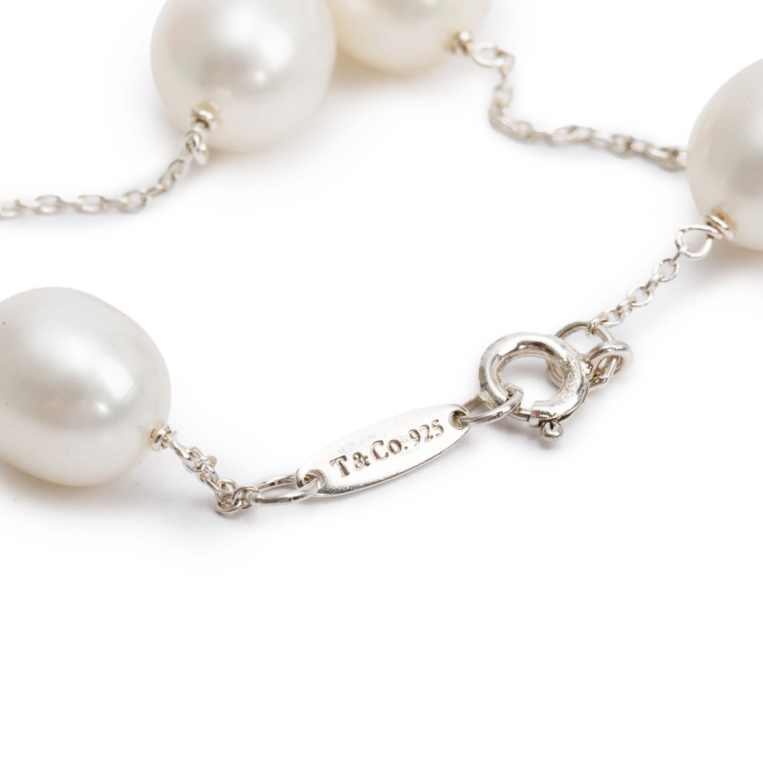 Tiffany & Co. Elsa Peretti Sterling Silver Pearls by the Yard Bracelet w/ Box