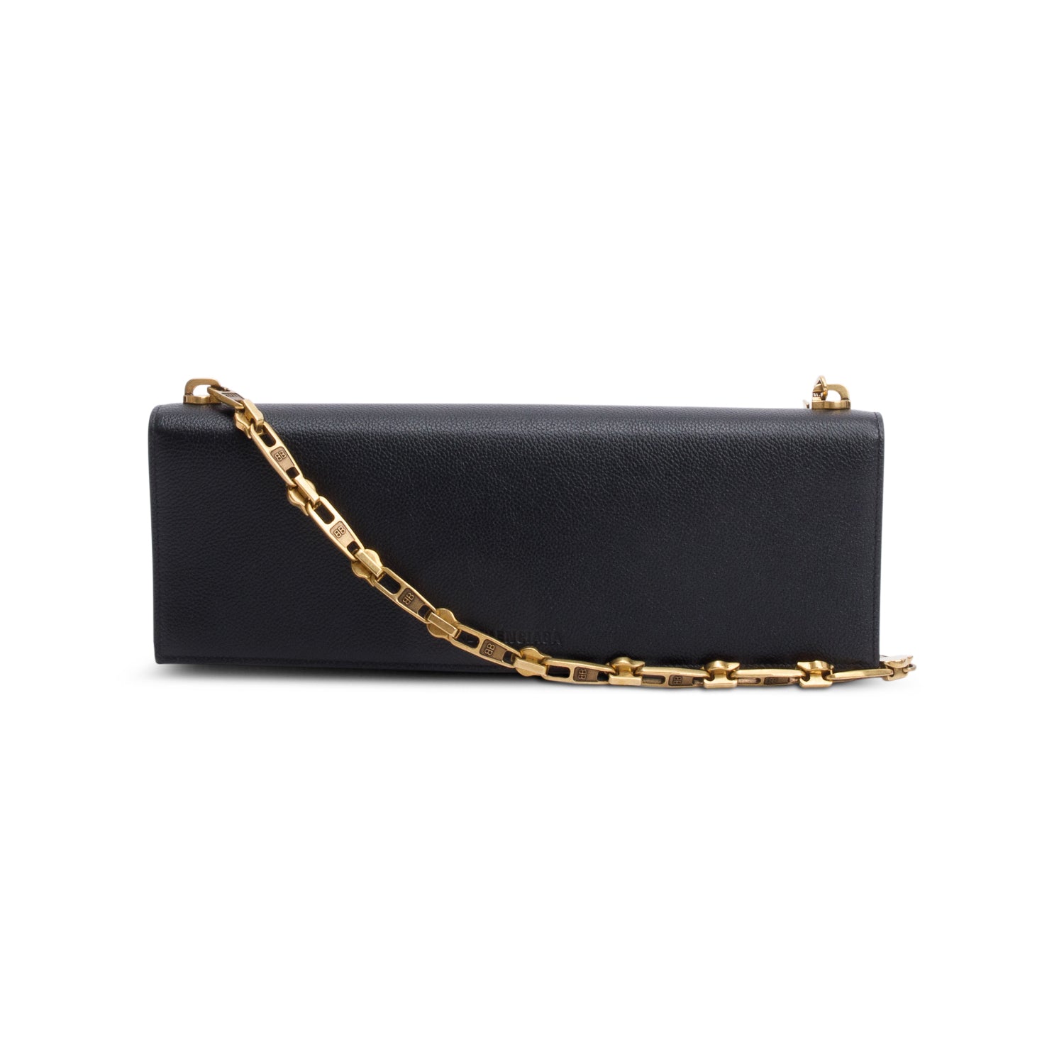 Balenciaga Essential Black Calfskin Leather Chain Shoulder Bag