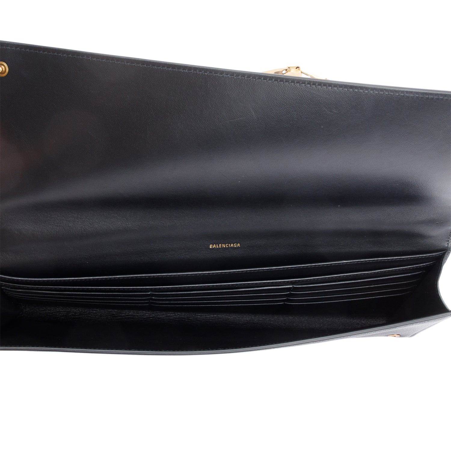 Balenciaga Essential Black Calfskin Leather Chain Shoulder Bag