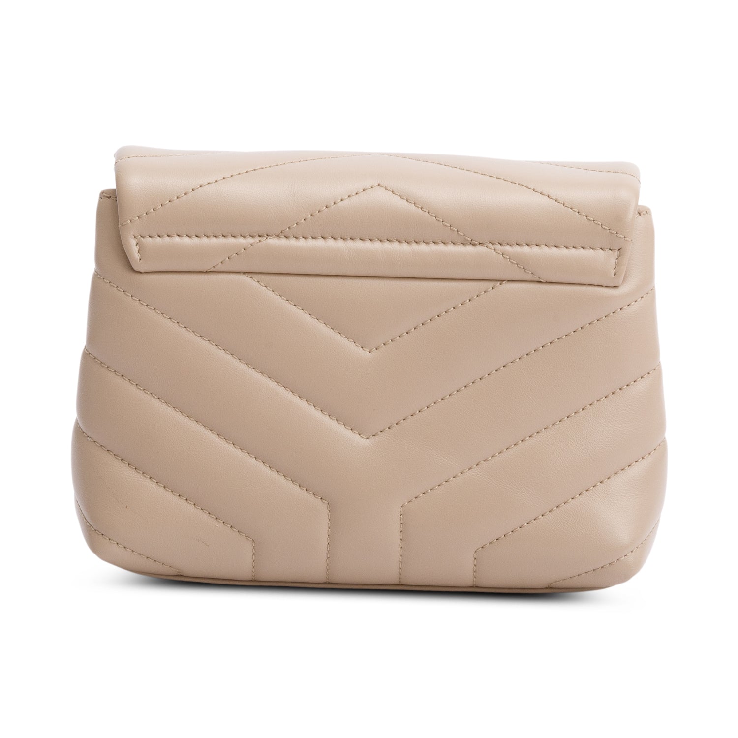Saint Laurent 2021 Beige Monogram Matelasse Toy Loulou Crossbody Bag