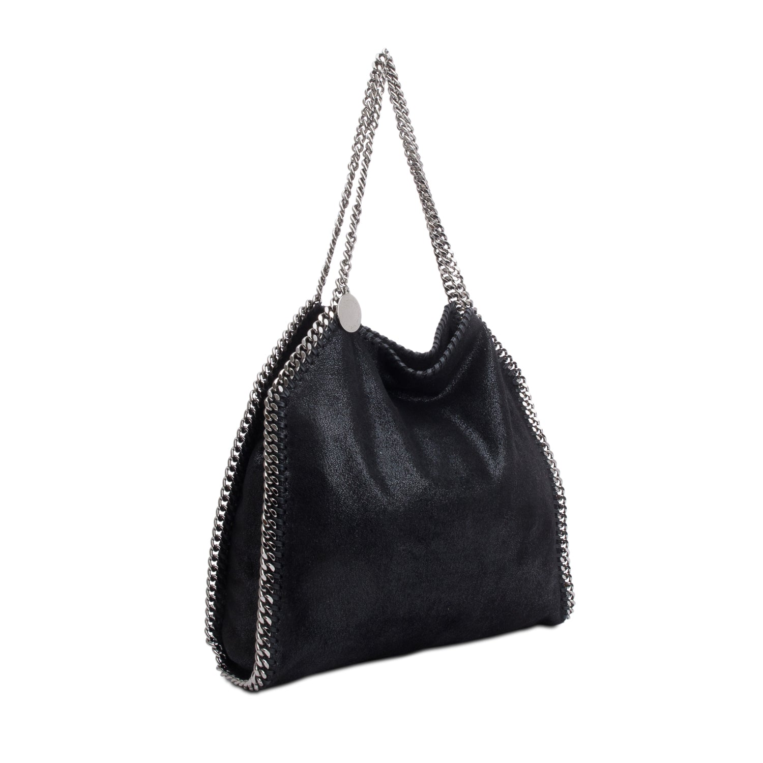 Stella McCartney Black Shaggy Deerskin Falabella tote
