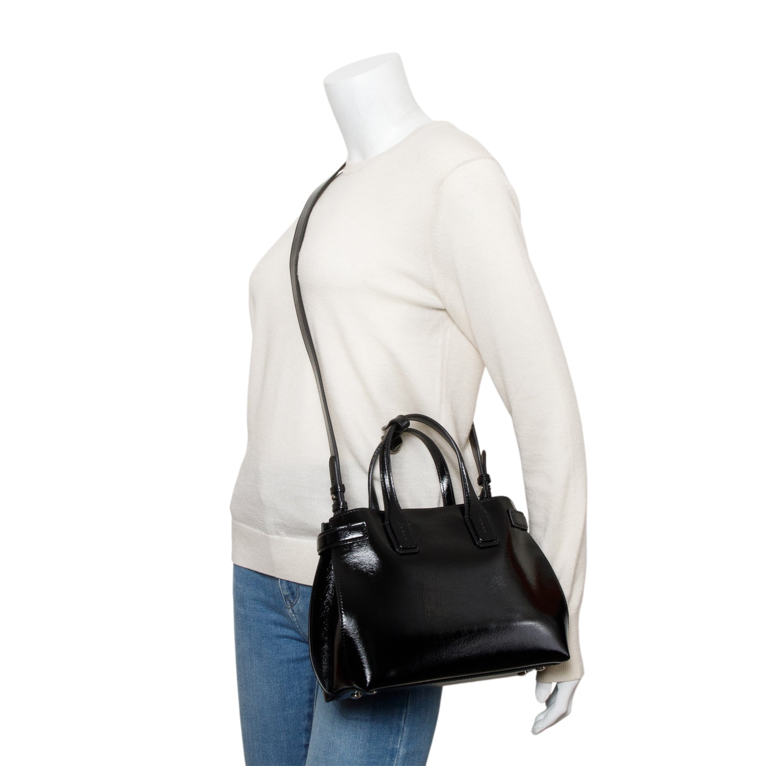 Burberry Black Calfskin Leather Soft Banner Tote w/ Receipt