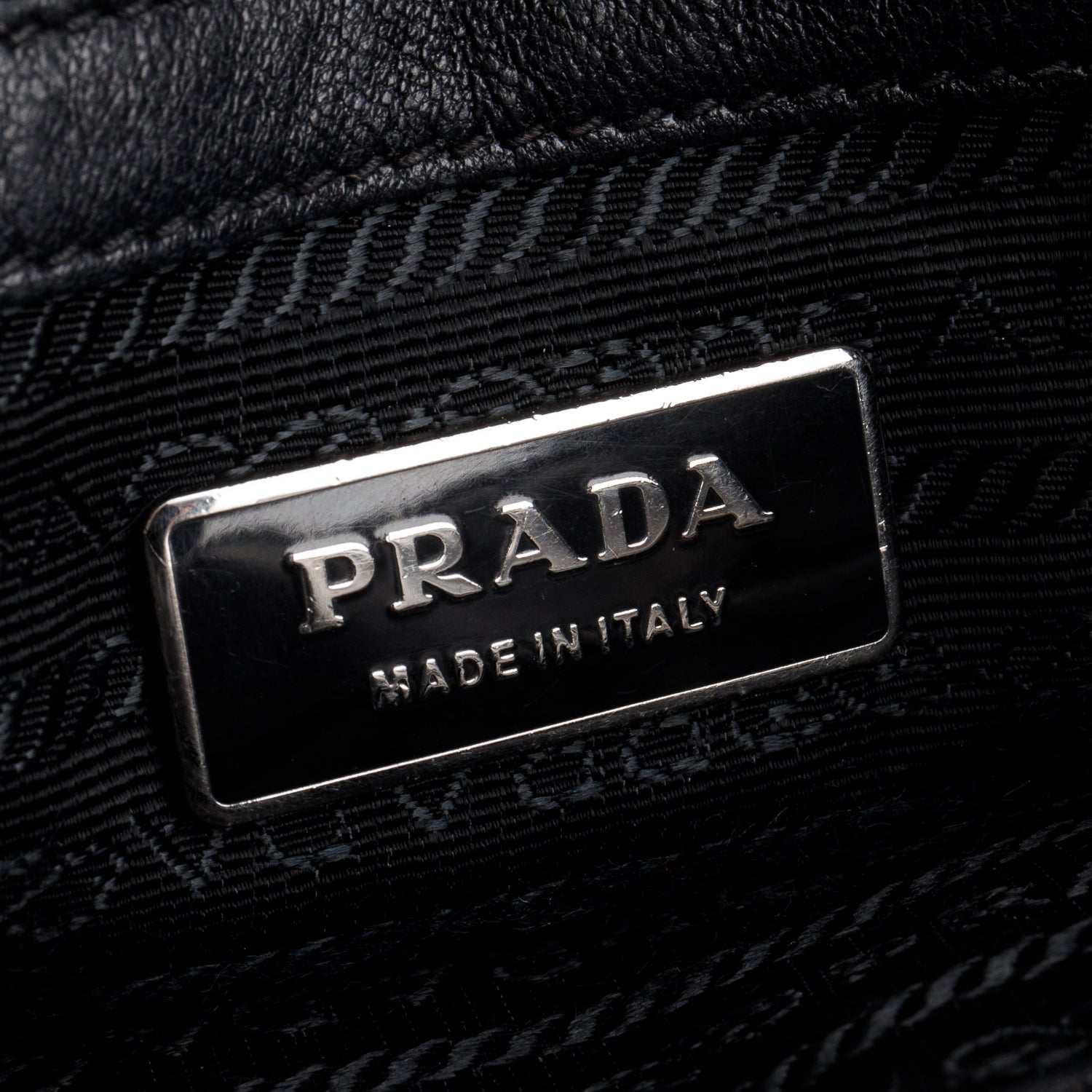 Prada Black Letaher Trimmed Tessuto Nylon Gaufre Tote