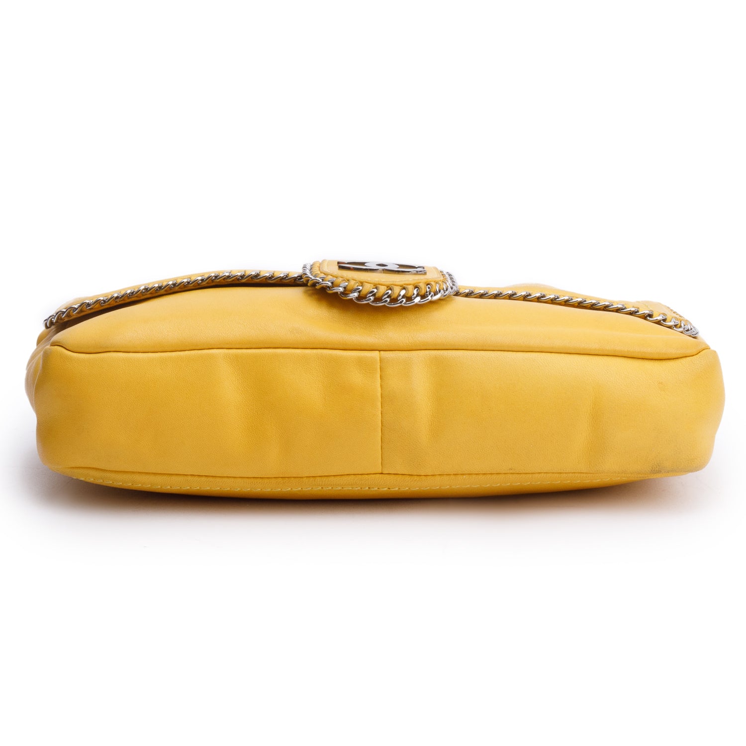Chanel Yellow Lambskin Leather Large Madison Flap Bag