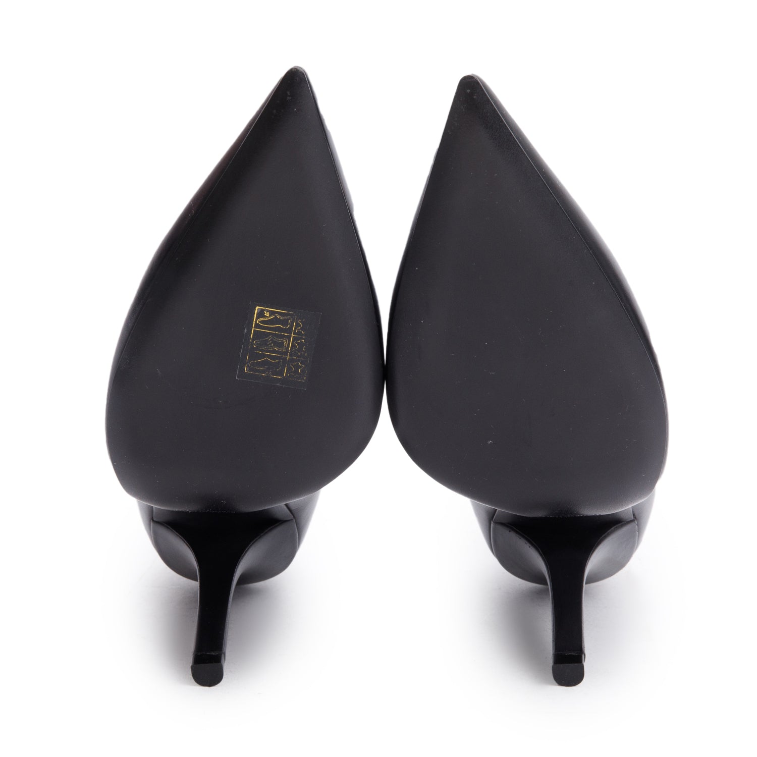 Burberry Black Leather TB Pumps, Size 38 w/ Box