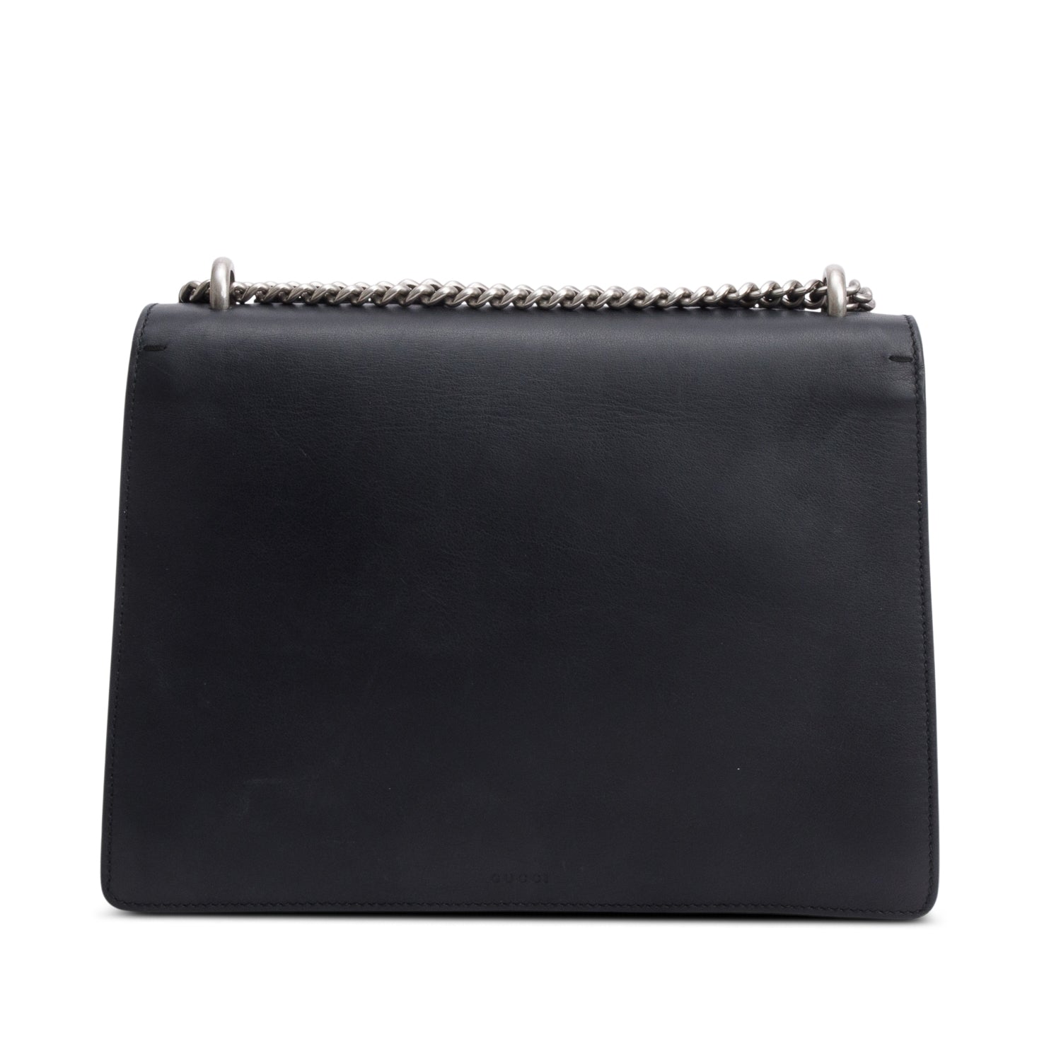 Gucci Black Lace Beaded Embellishment Leather Dionysus Medium Shoulder Bag