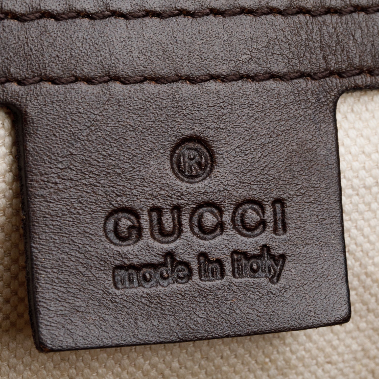 Gucci Beige GG Canvas Brown Leather Trim Joy Boston Bag w/ Strap