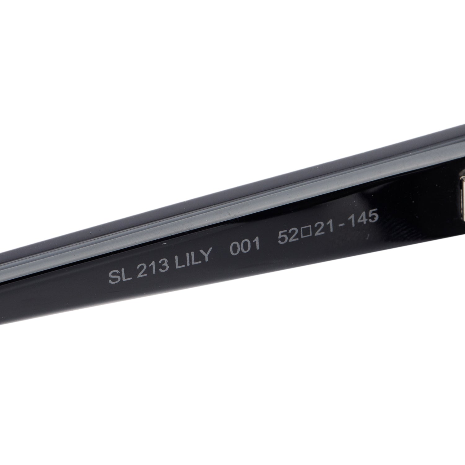 Saint Laurent SL 213 Lily Black Acetate Cat Eye Sunglasses w/ Case