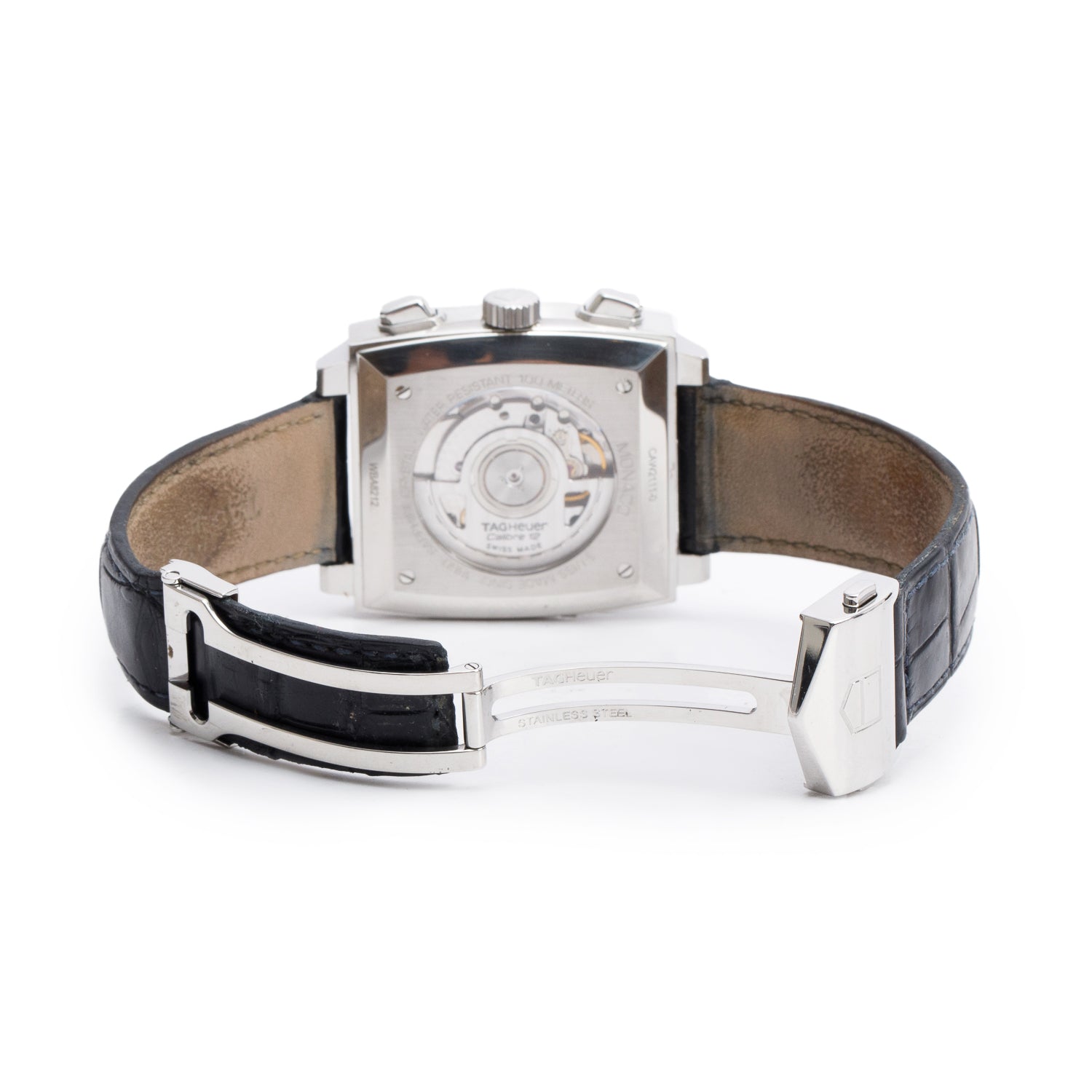 Tag Heuer Stainless Steel Monaco 39 MM Automatic Chronograph Watch CAW2111-0 w/ Box