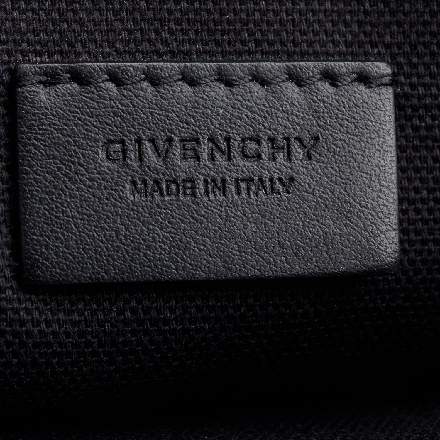 Givenchy Black Calfskin Leather Logo Zip Around Clutch