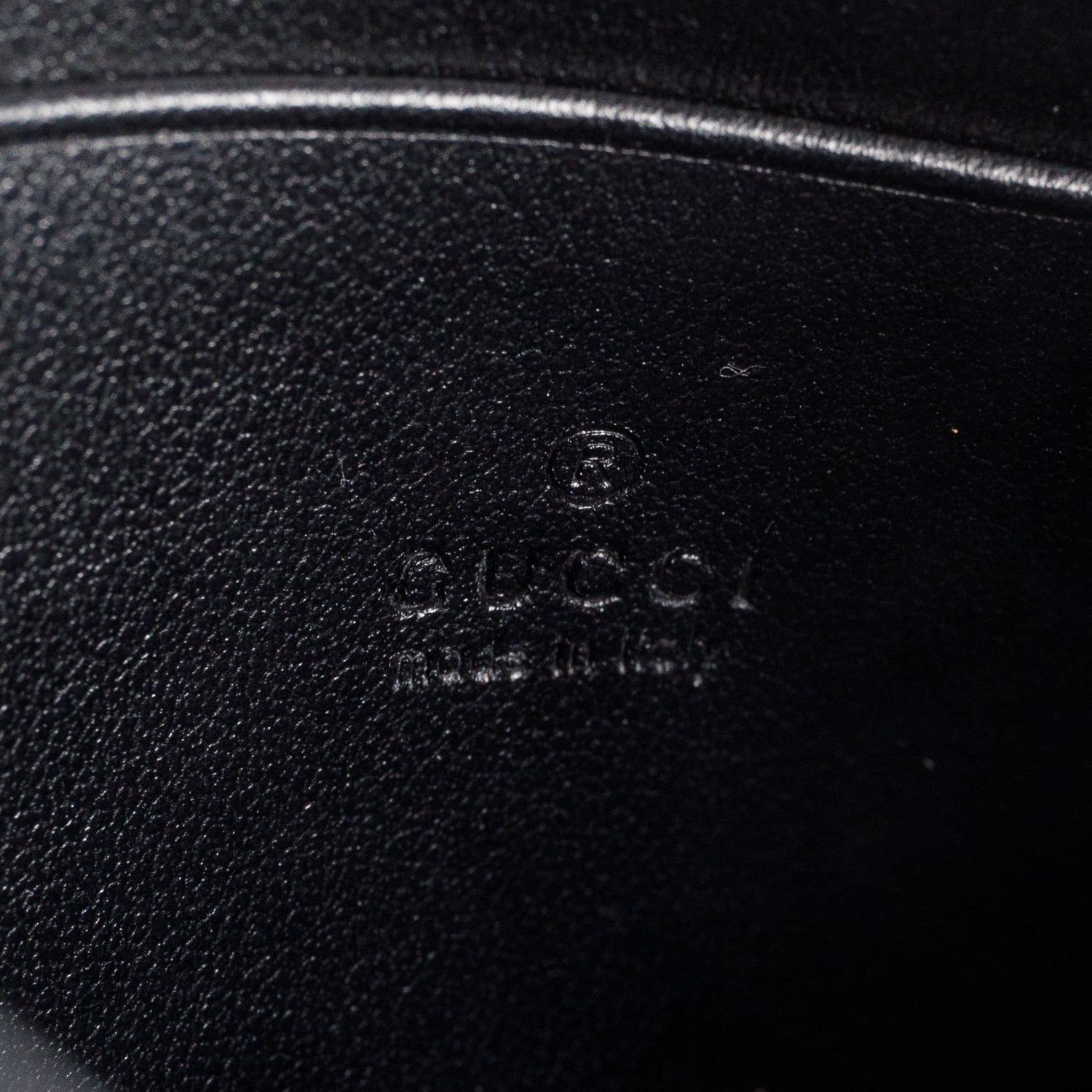 Gucci Black Calfskin Matelasse Leather GG Marmont Chain Wallet w/ Box