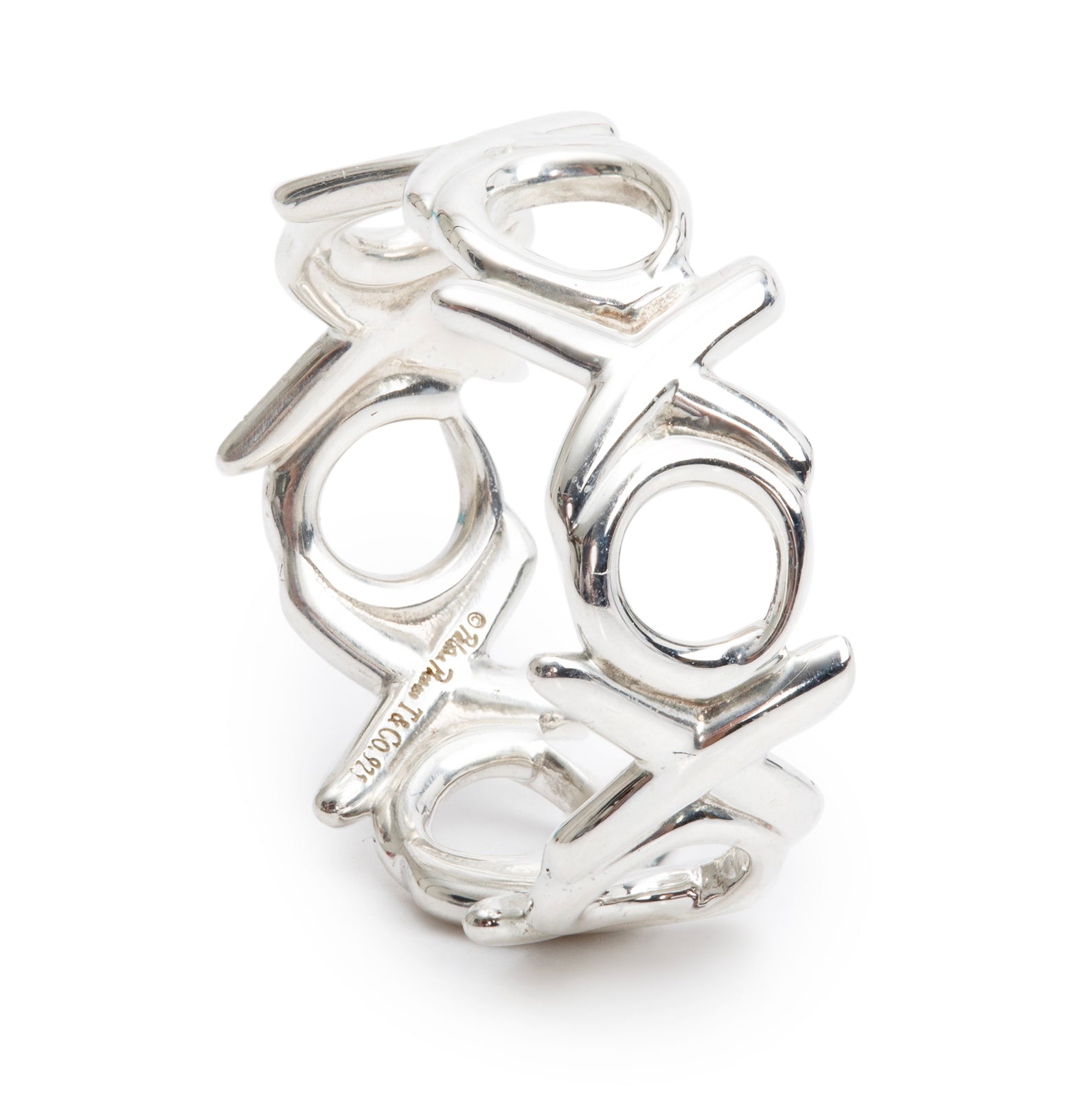 Tiffany & Co. Paloma Picasso Sterling Silver Love & Kisses XO Ring, Size 6