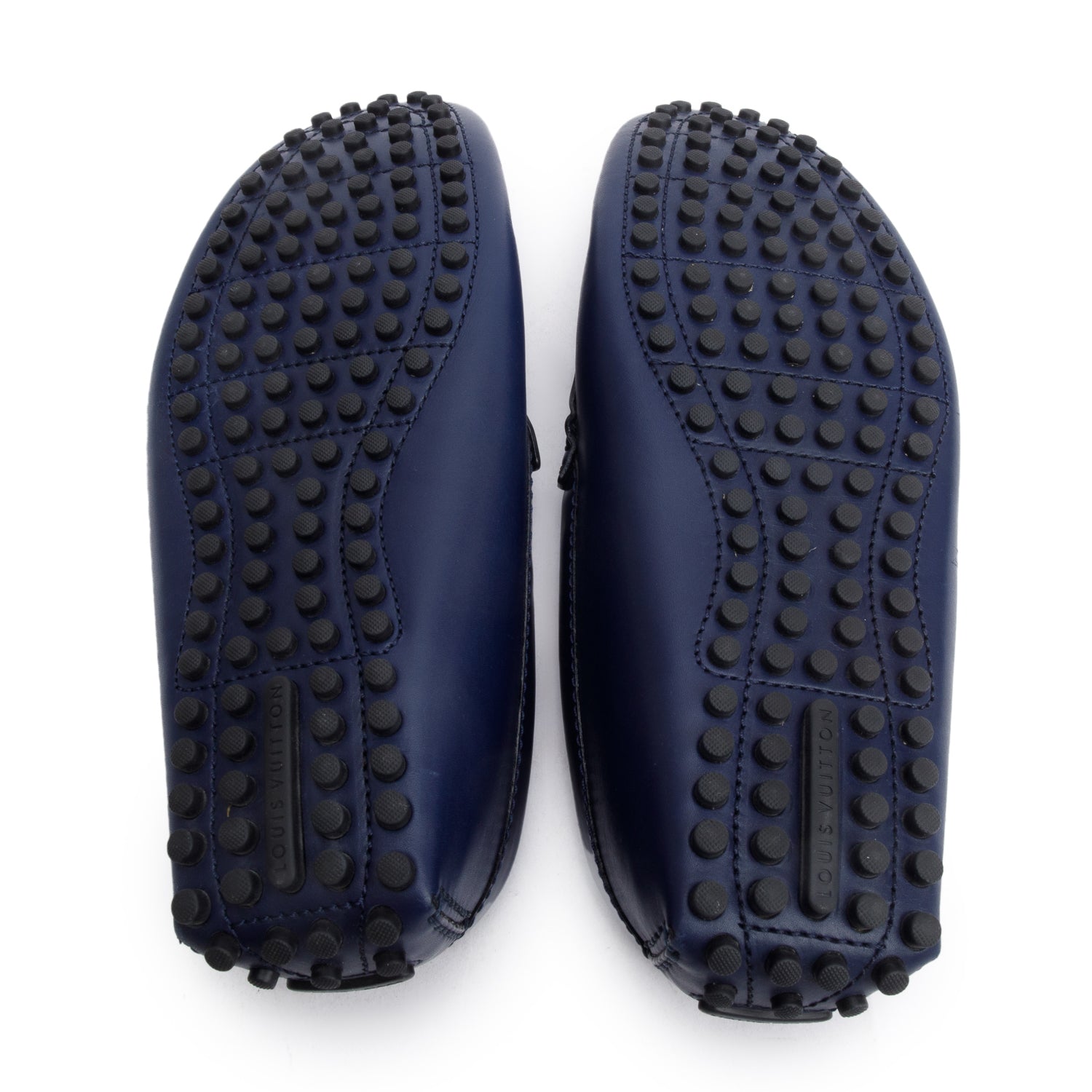 Louis Vuitton 2021 Blue Leather Men's Hockenheim Moccasin Loafers, Men's Size 8.5