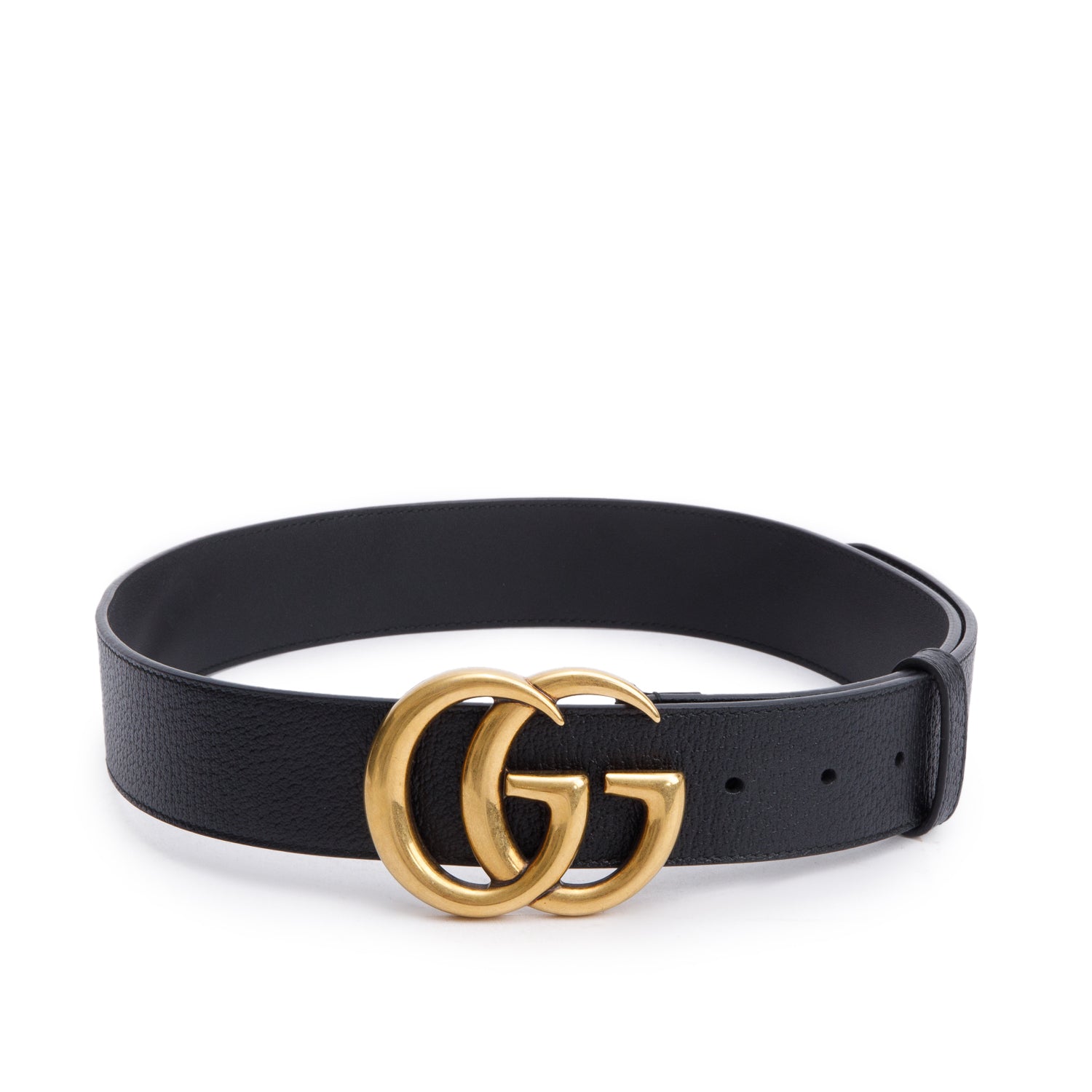 Gucci GG Marmont Black Wide Leather Belt 80 32