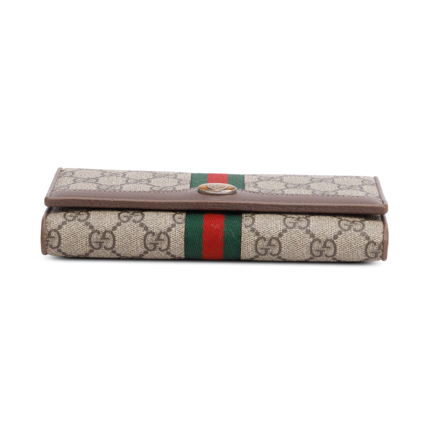 Gucci Beige GG Supreme Ophidia GG Web Wallet on Chain w/ Box