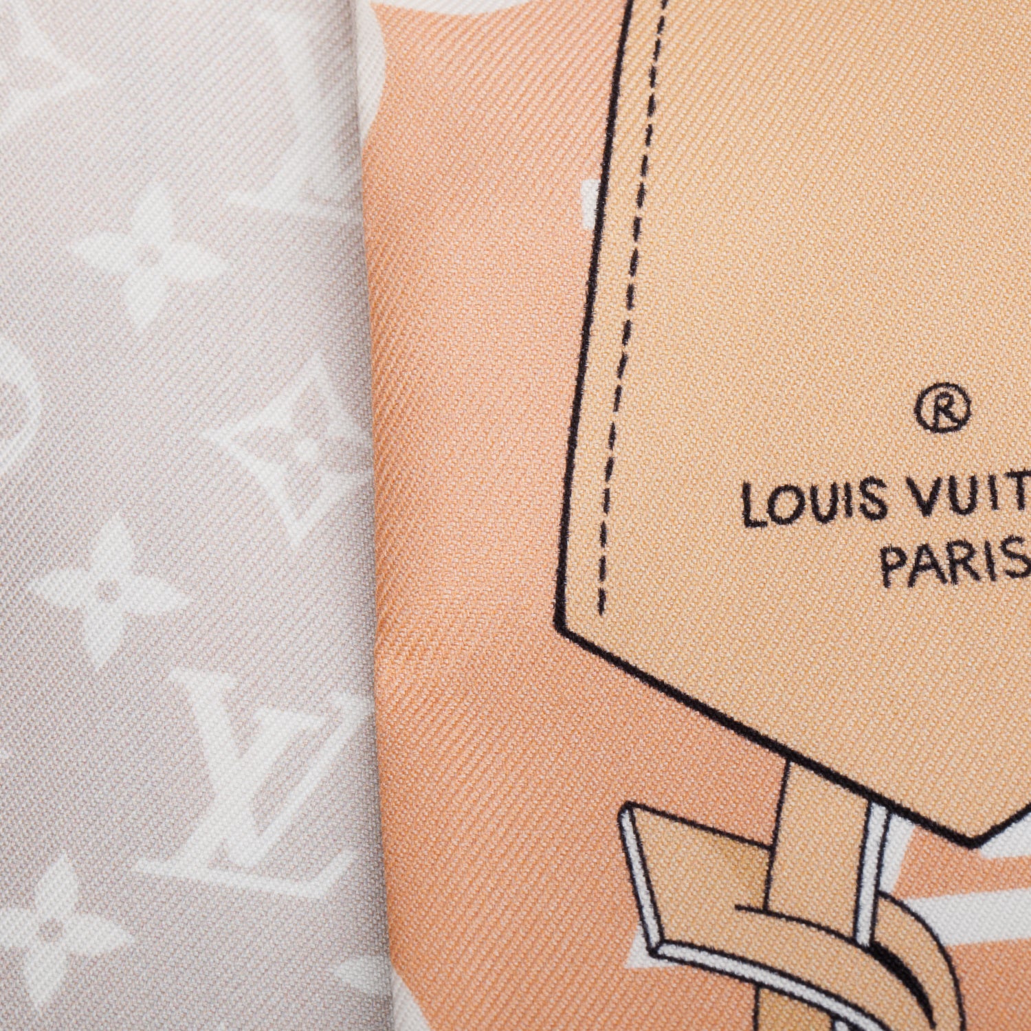 Louis Vuitton Peach/Pink Monogram Confidential Silk Bandeau w/ Box