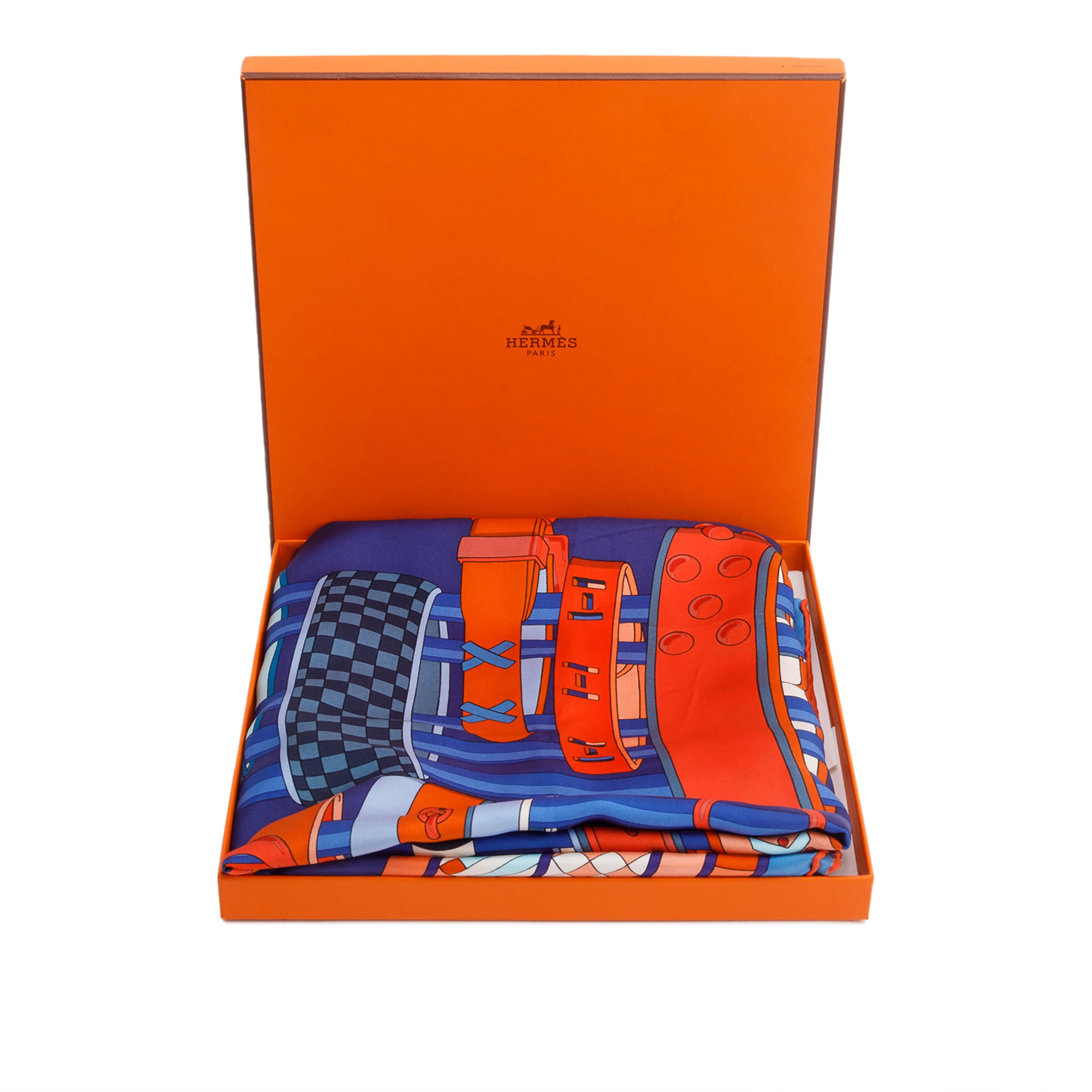 Hermes 'Colliers de Chiens' Silk Scarf 140 w/ Box