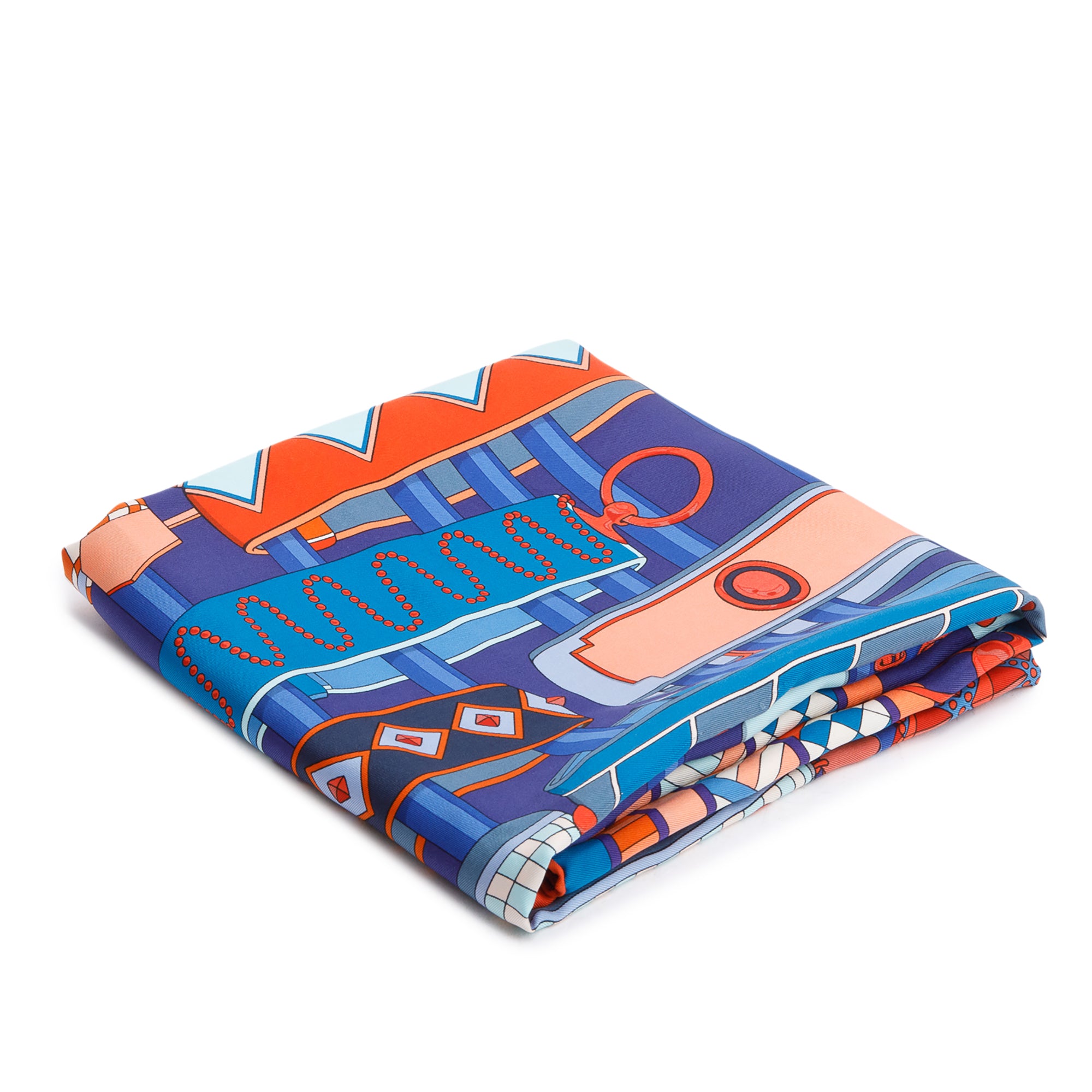 Hermes 'Colliers de Chiens' Silk Scarf 140 w/ Box